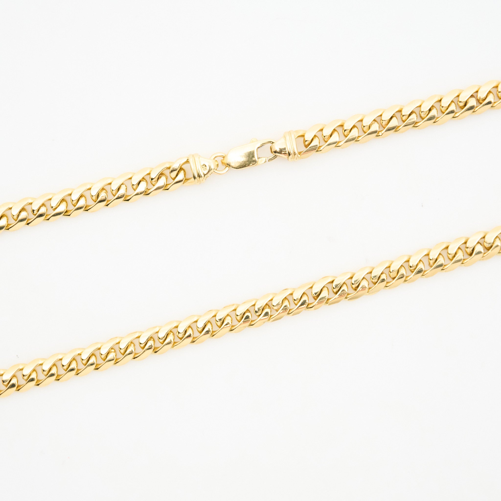 Custom by MV&Co Cuban Link 18ct Gold Chain Necklace