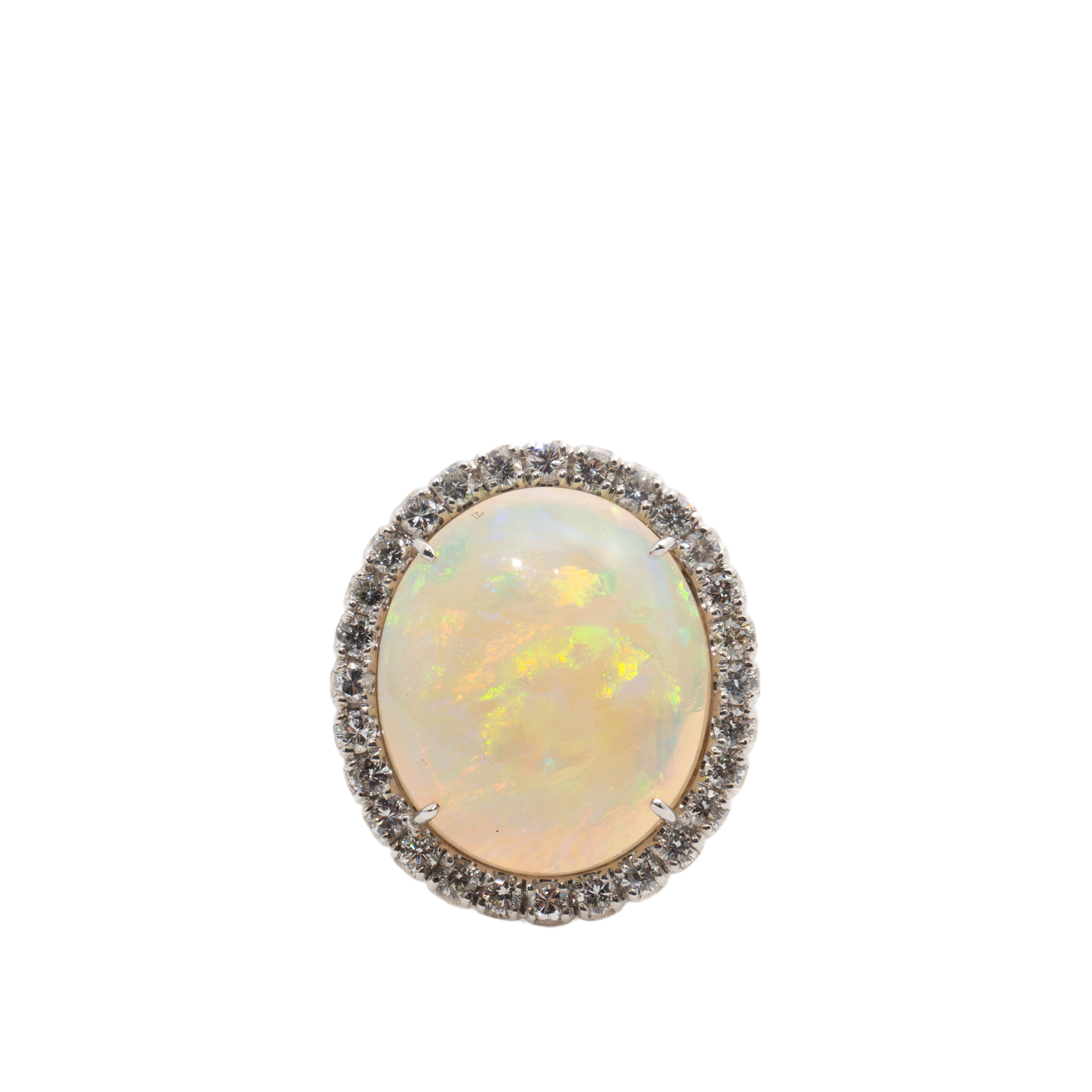 Custom by MV&Co Opal & Diamond Ring