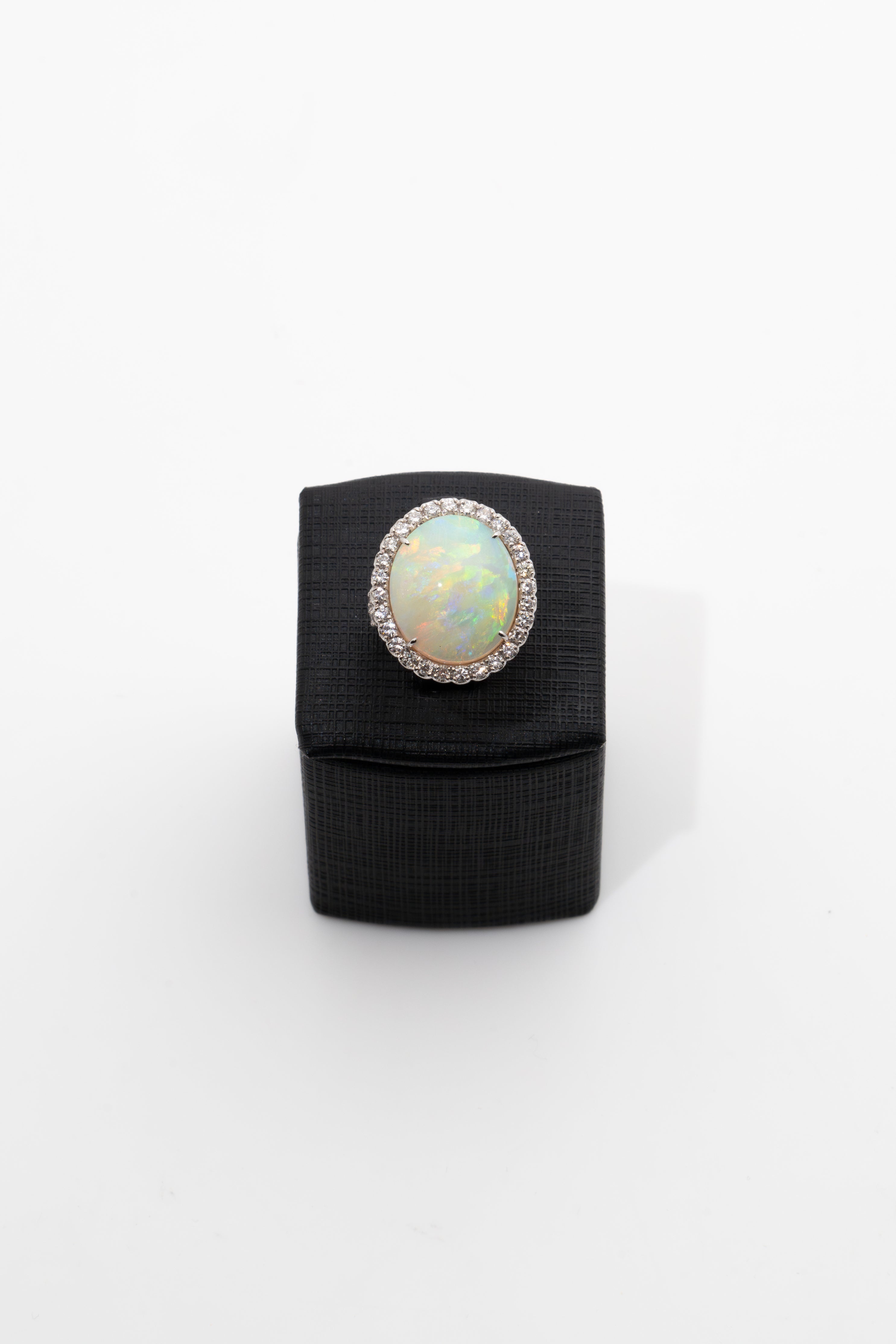 Custom by MV&Co Opal & Diamond Ring