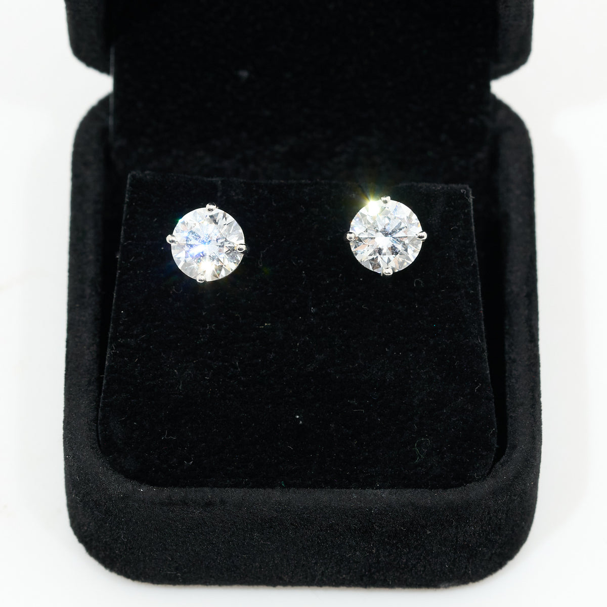 MV&Co Custom 4ct Lab-Grown Diamond Stud Earrings 18ct White Gold