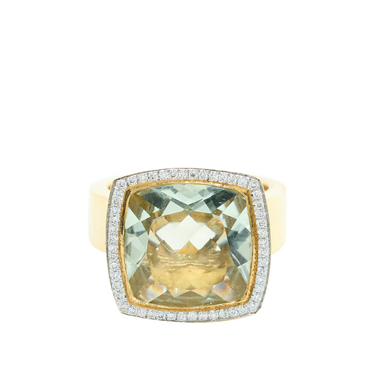 Custom By MV&CO 18ct Yellow Gold & Citrine Ring