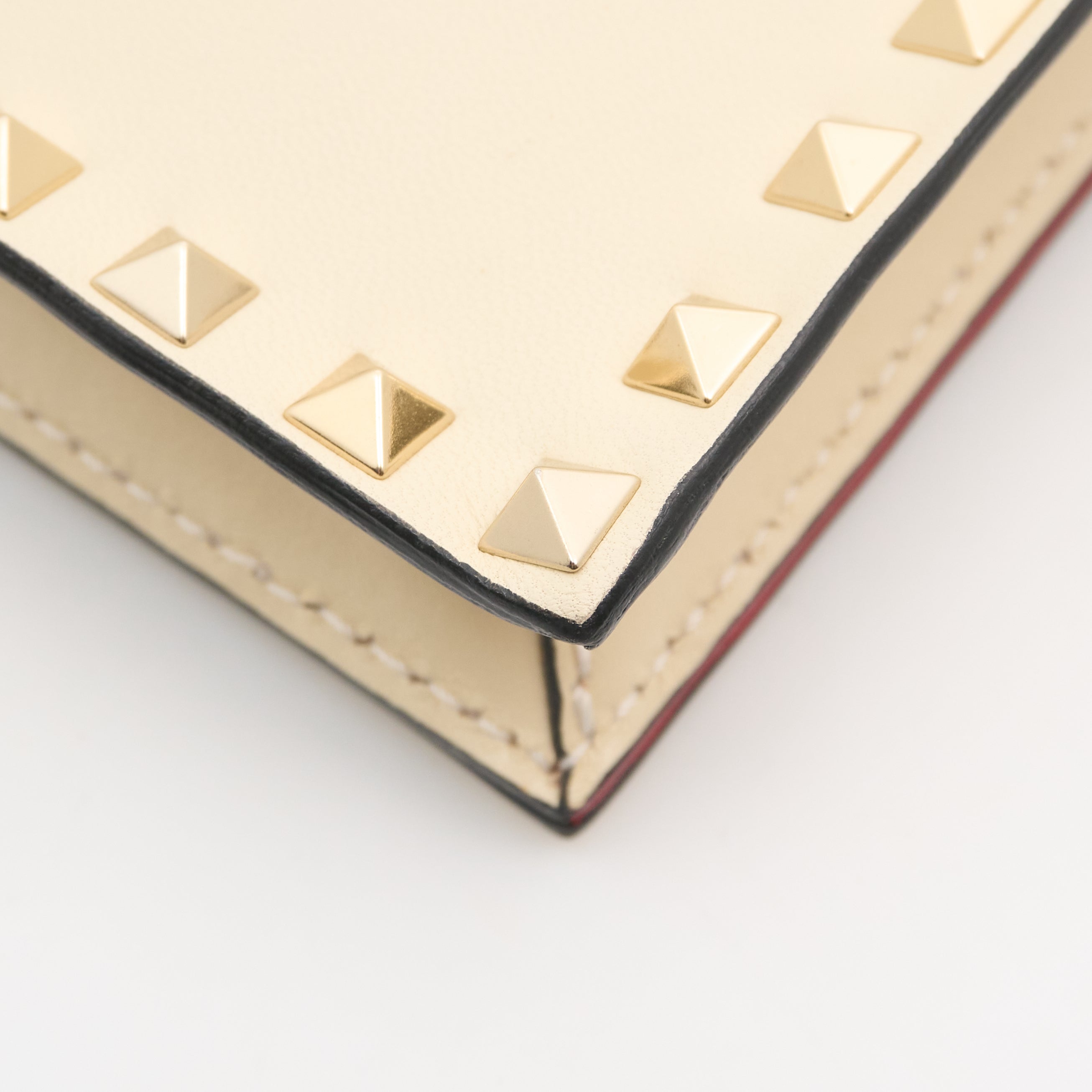 Valentino Garavani Rockstud Cream Clutch