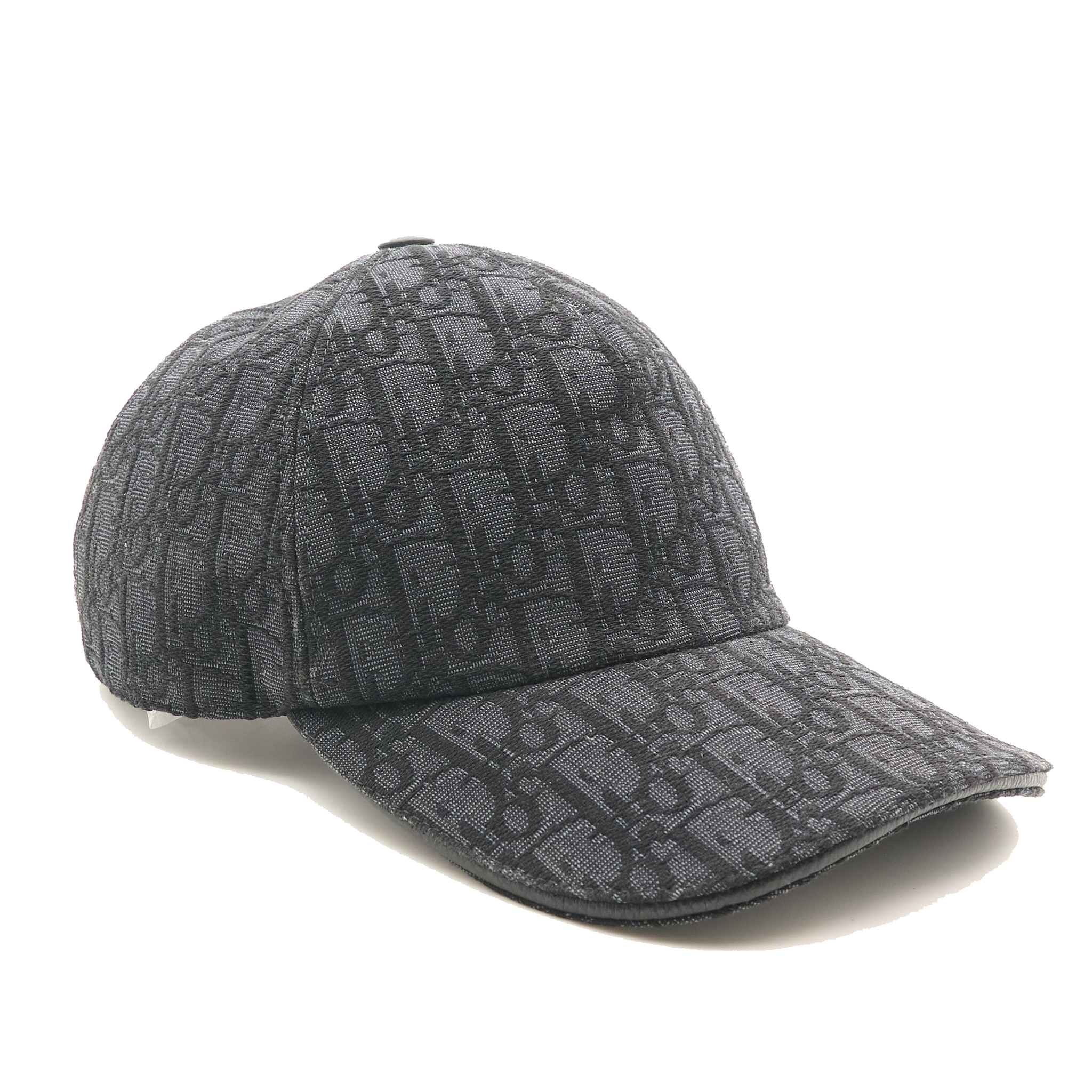 Dior Oblique Cap in Black Cotton Jacquard