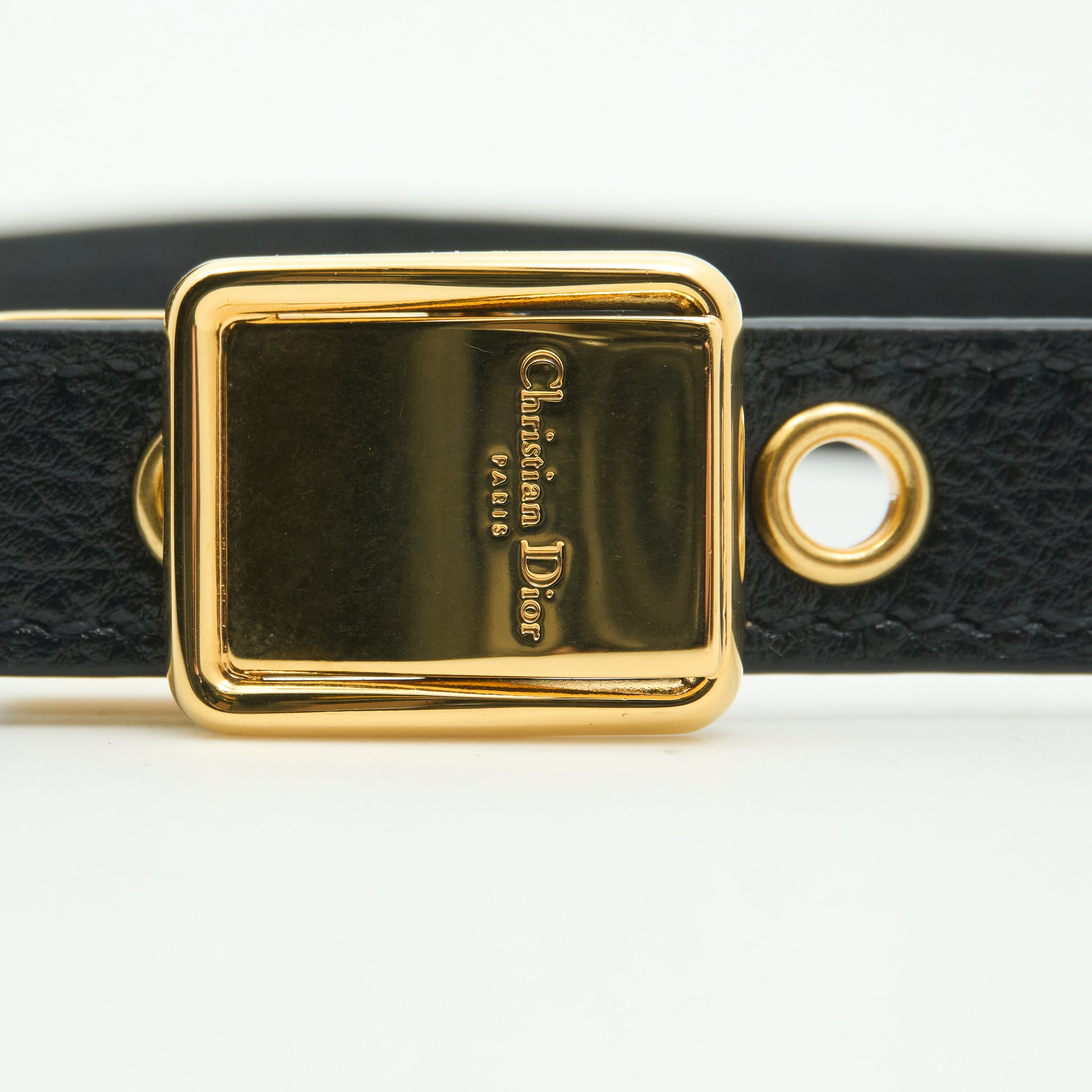 Dior Caro Bag In Black Cannage Calfskin