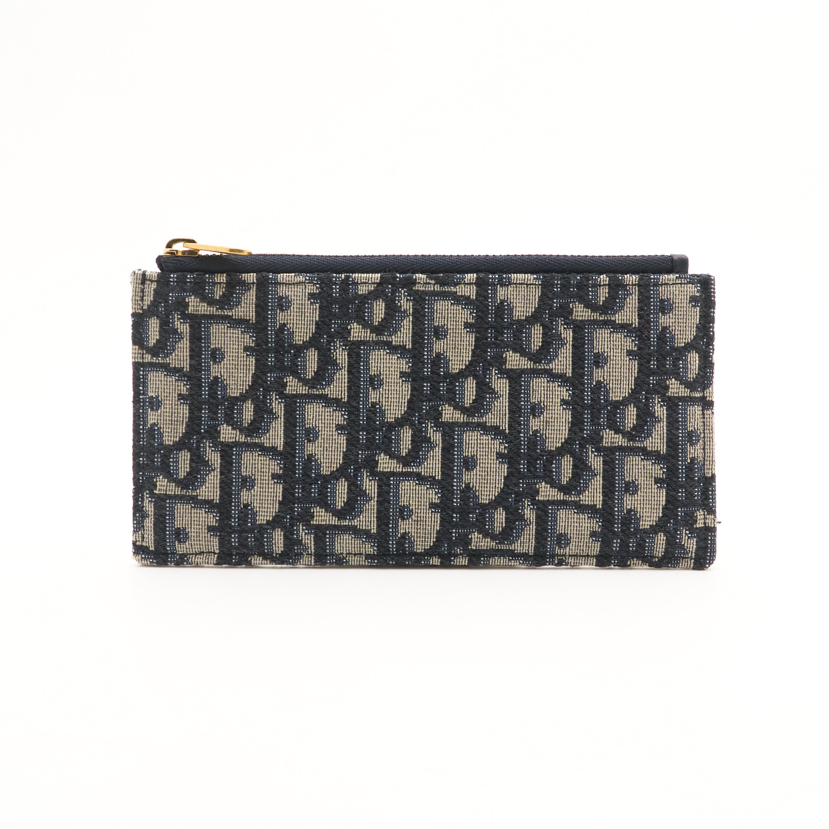 Dior Small Saddle Pouch with Chain in Blue Oblique