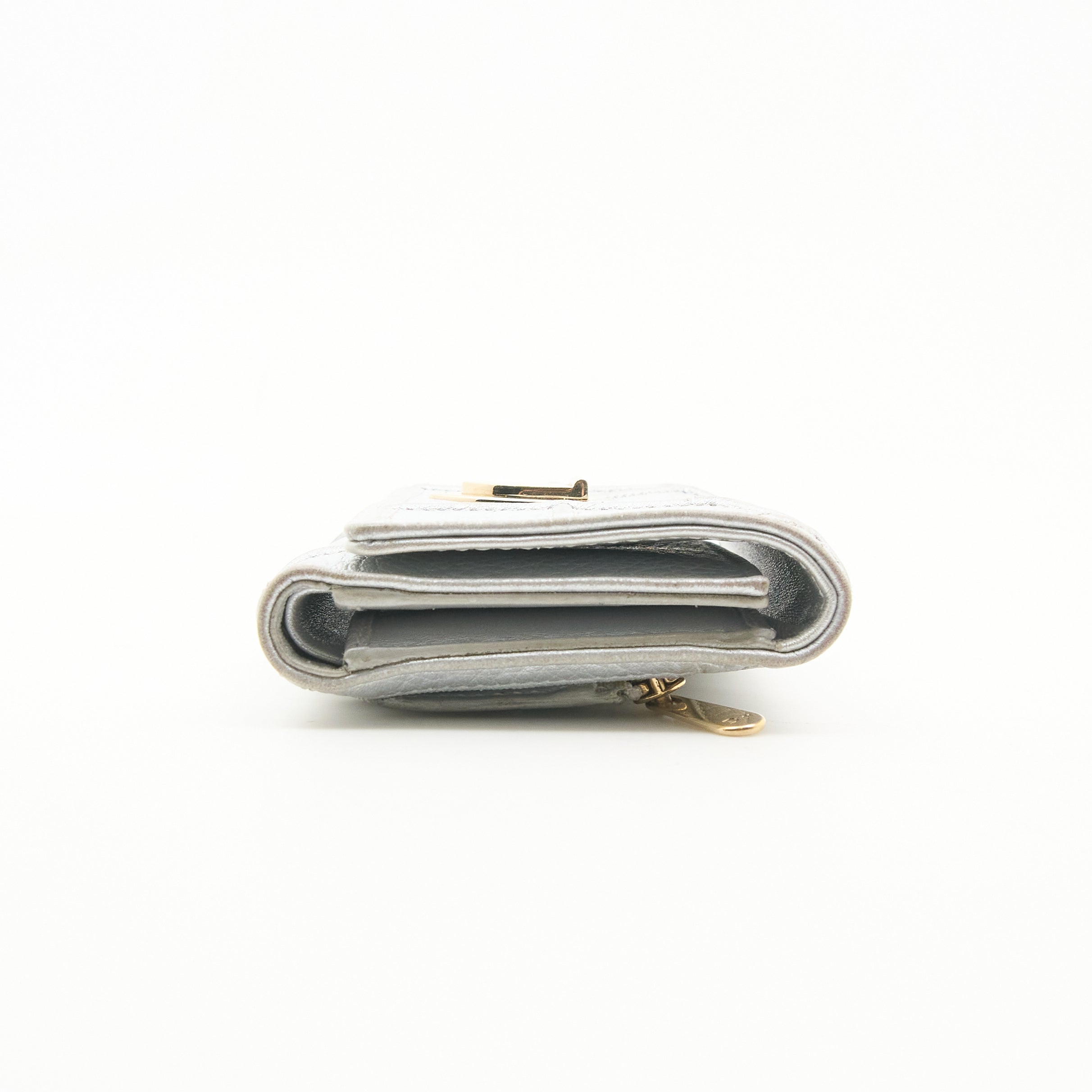 Christian Dior Diorama Silver Leather Wallet