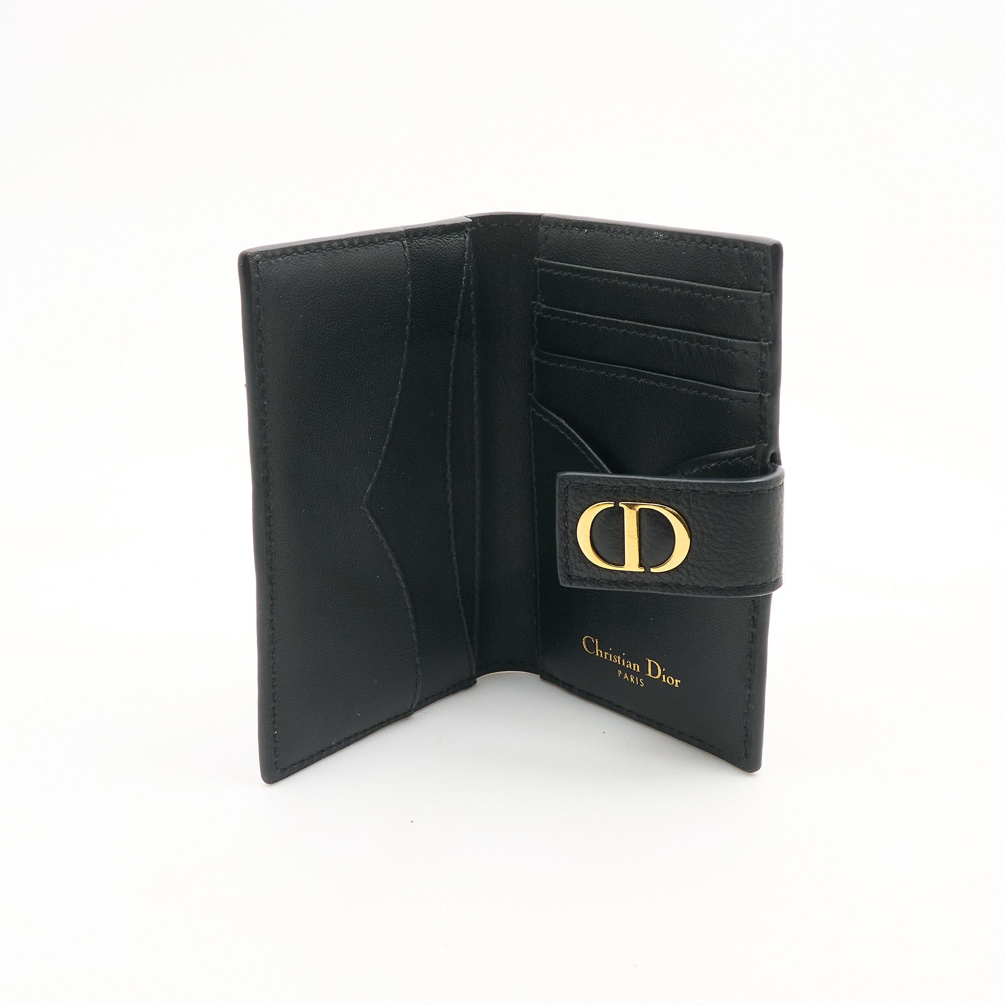 Christian Dior Black Leather Card Wallet
