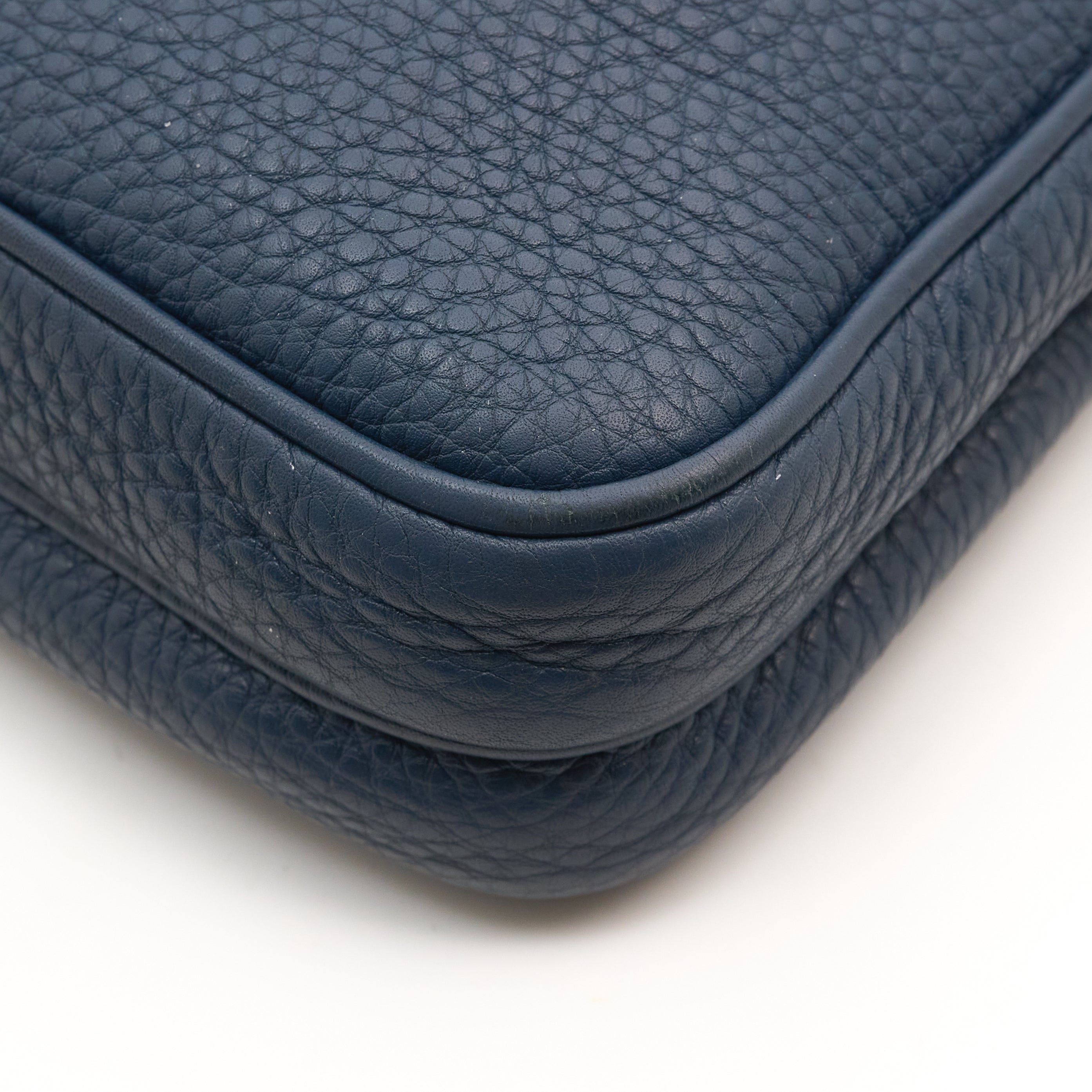 Prada Blue Vitello Diano Messenger Bag