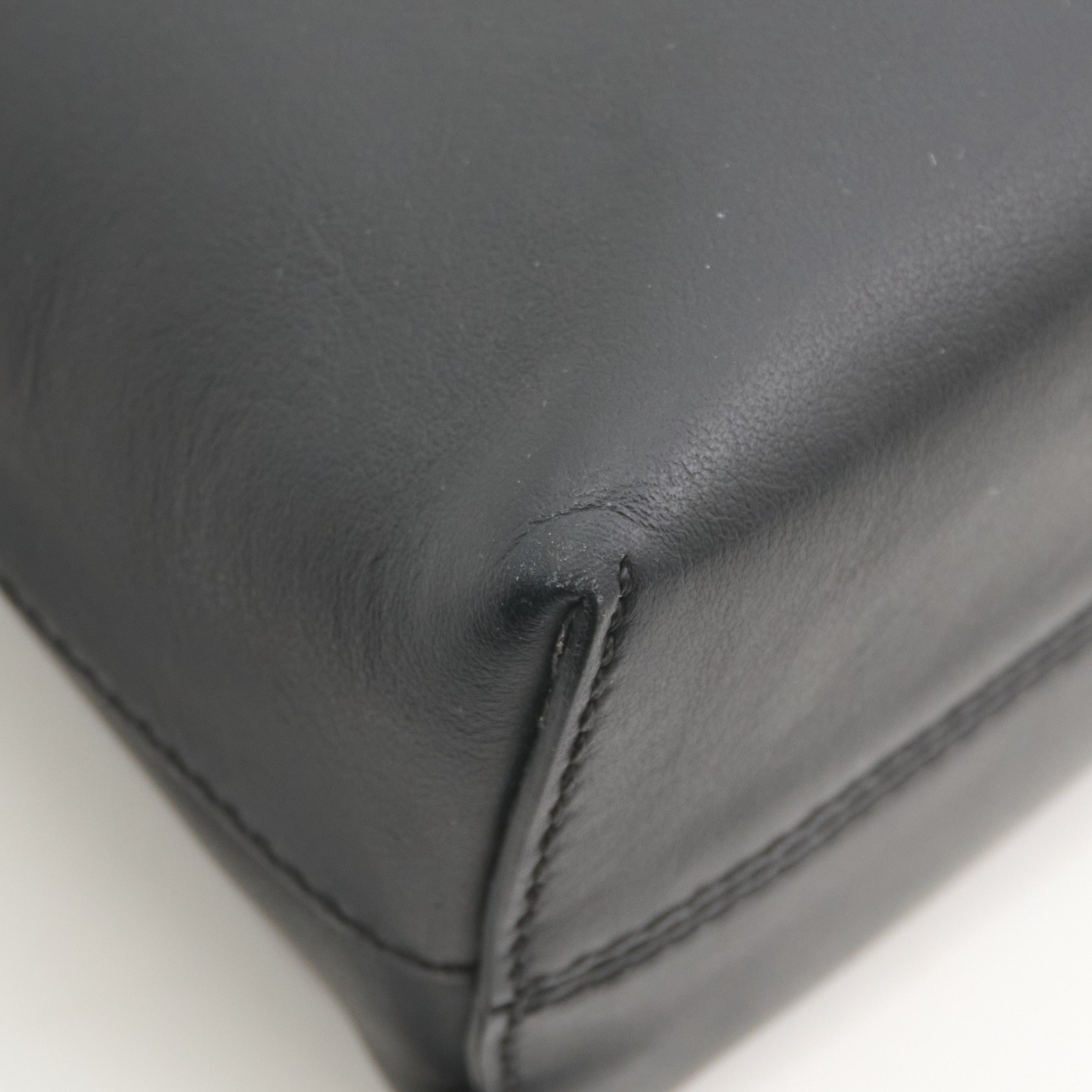 Fendi Black Leather Backpack