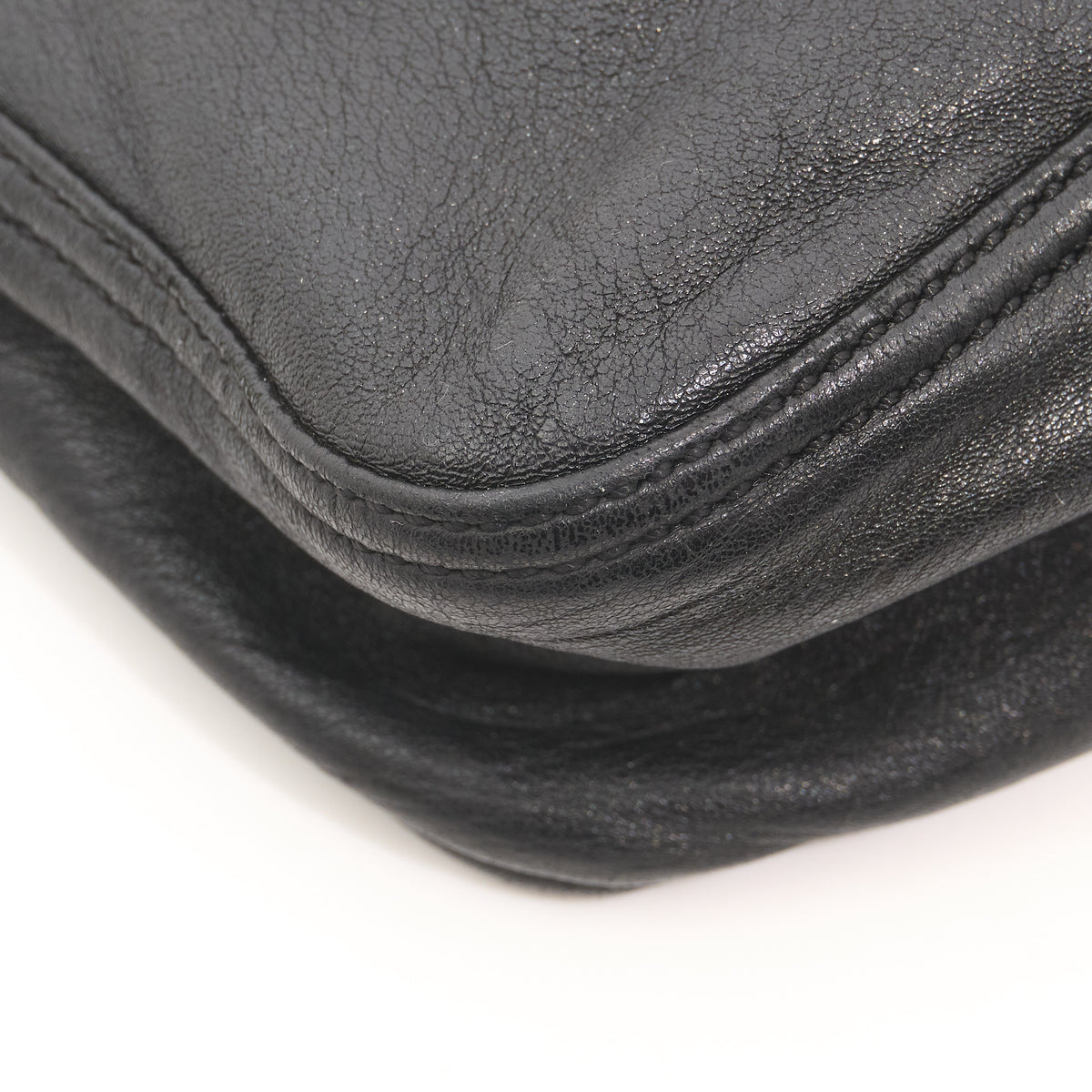 Fendi Vintage Black Leather Mamma Baguette Bag