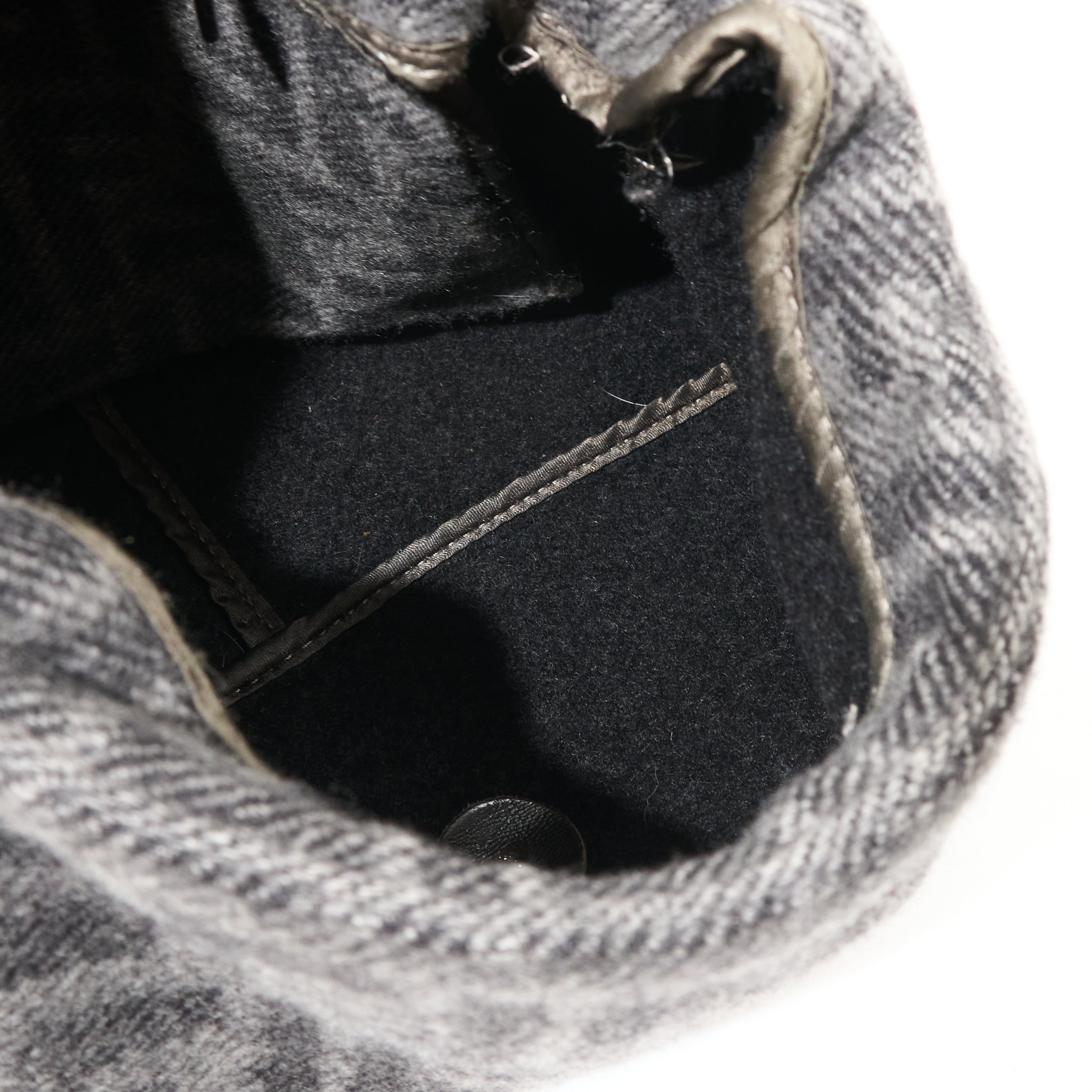 Fendi Zucca Wool Shoulder  Bag