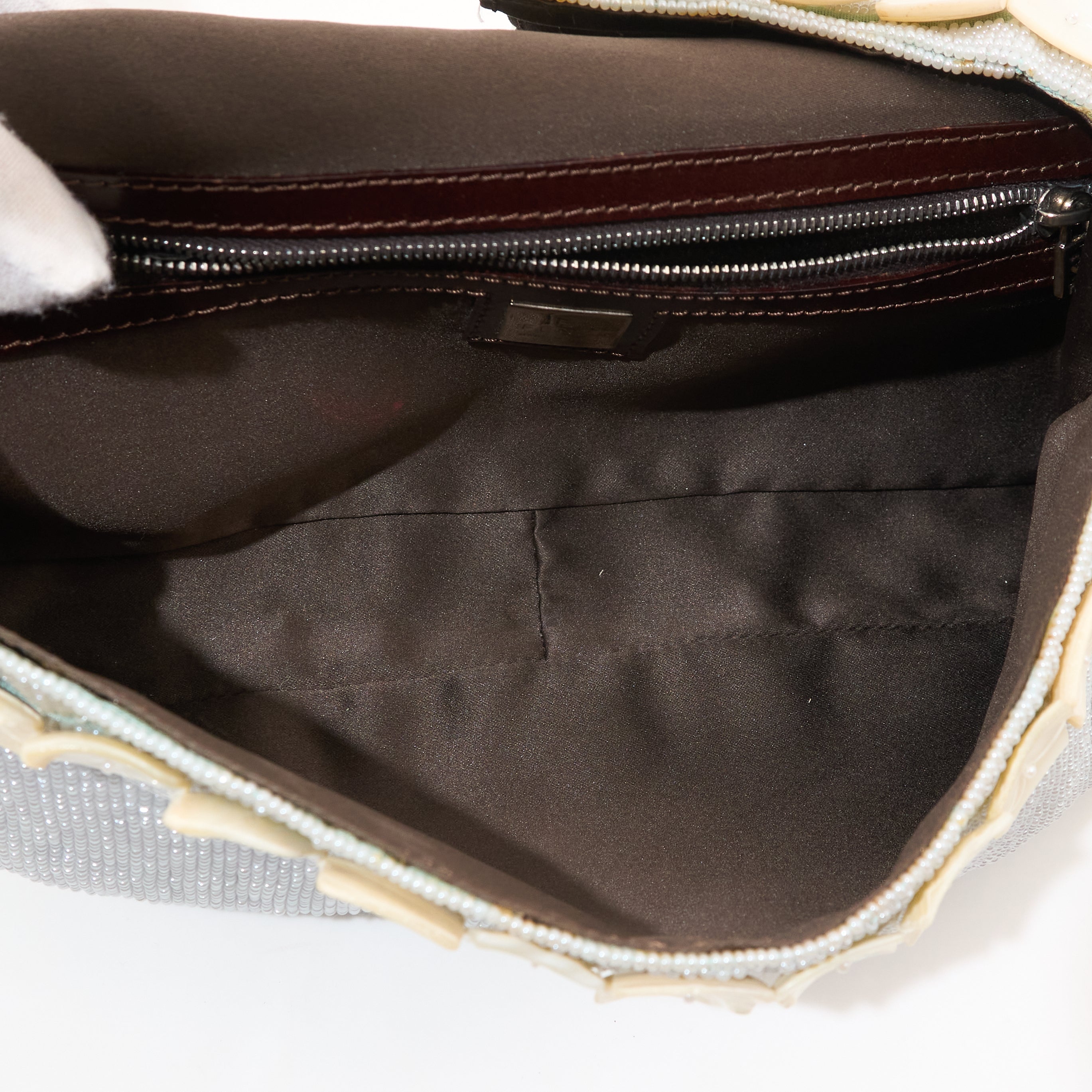 Fendi Beaded Pearl Baguette Bag