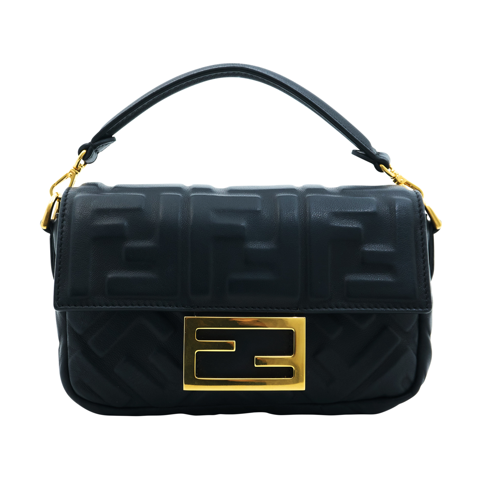 Fendi Black Mini Baguette Bag