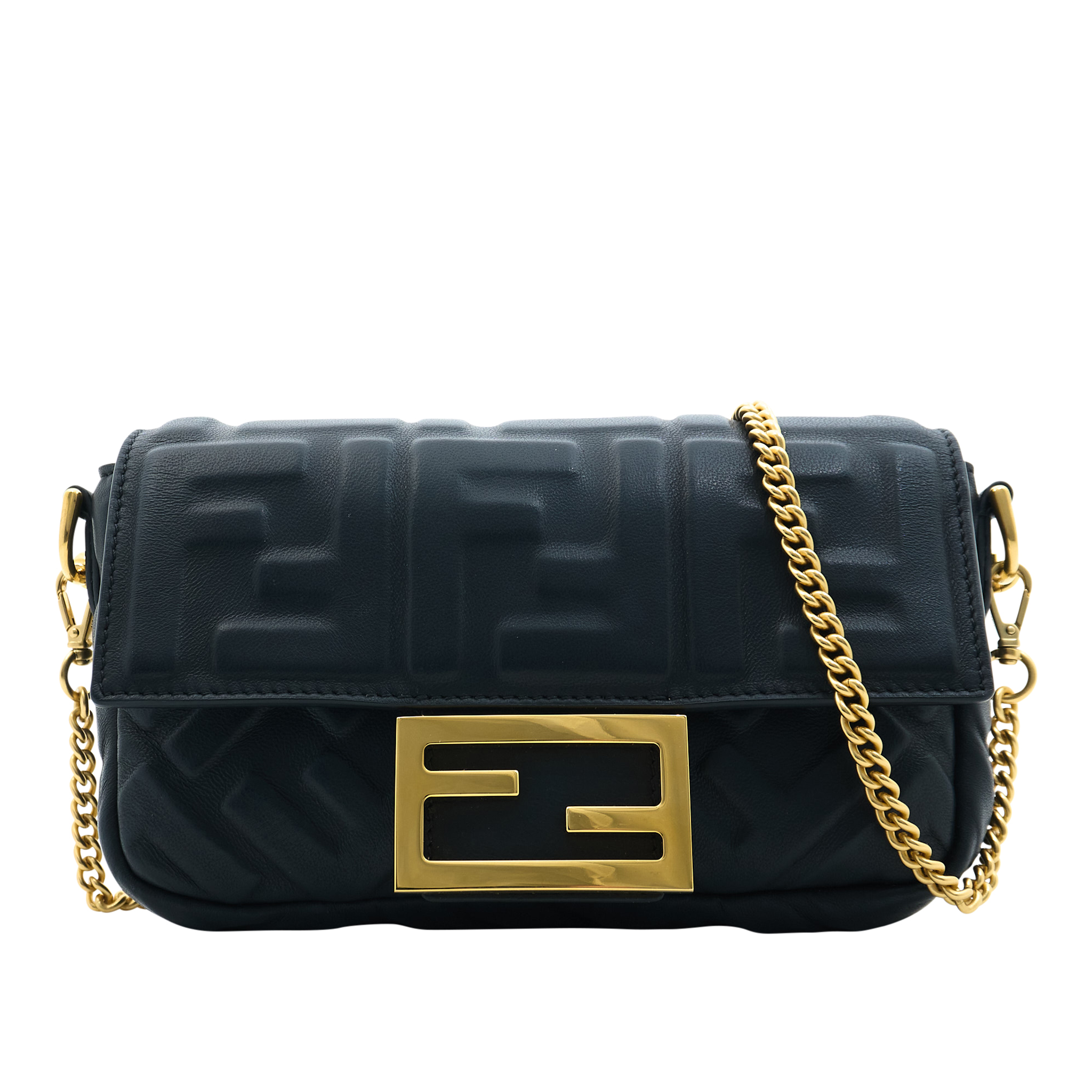 Fendi Black Mini Baguette Bag