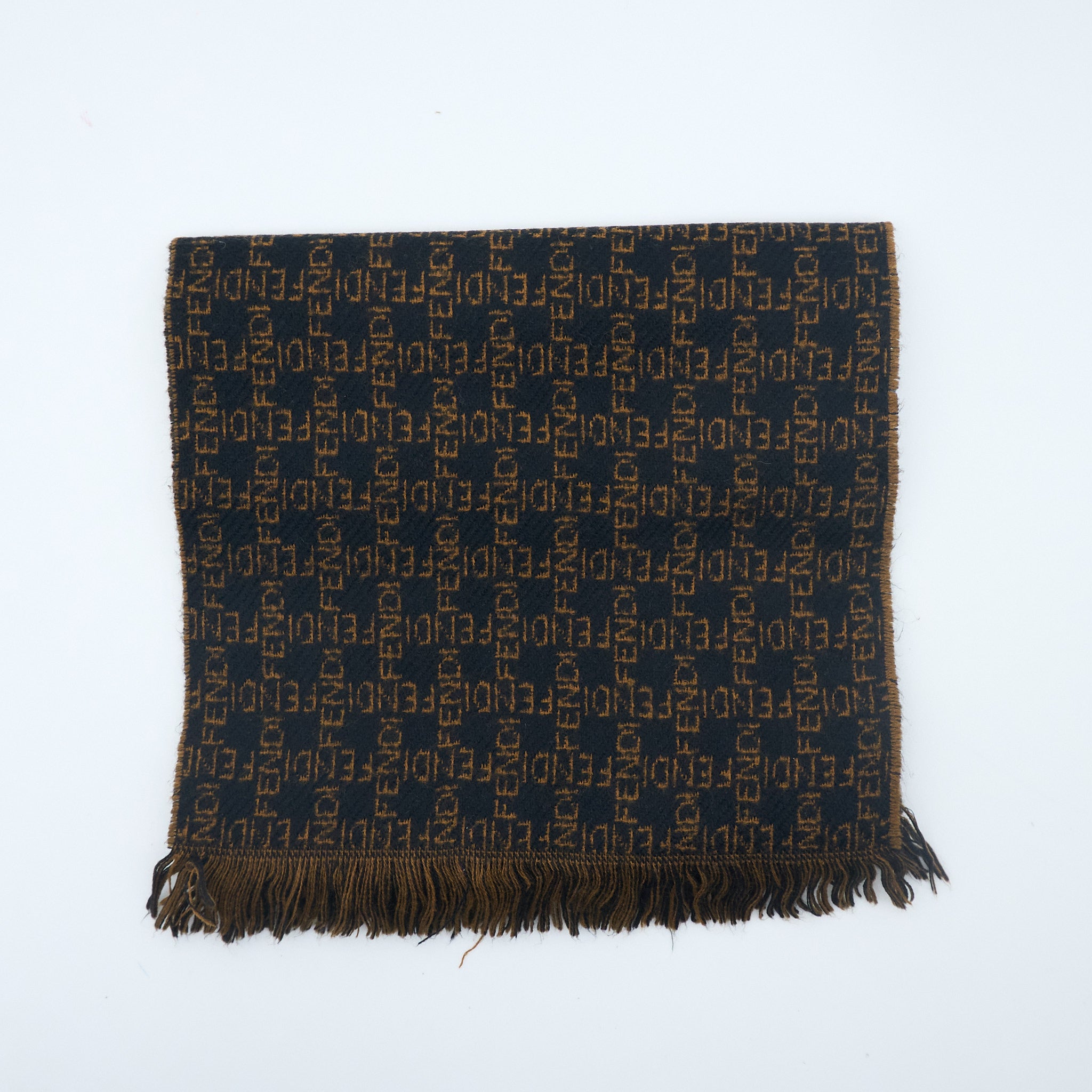 Fendi Reversible Brown Scarf