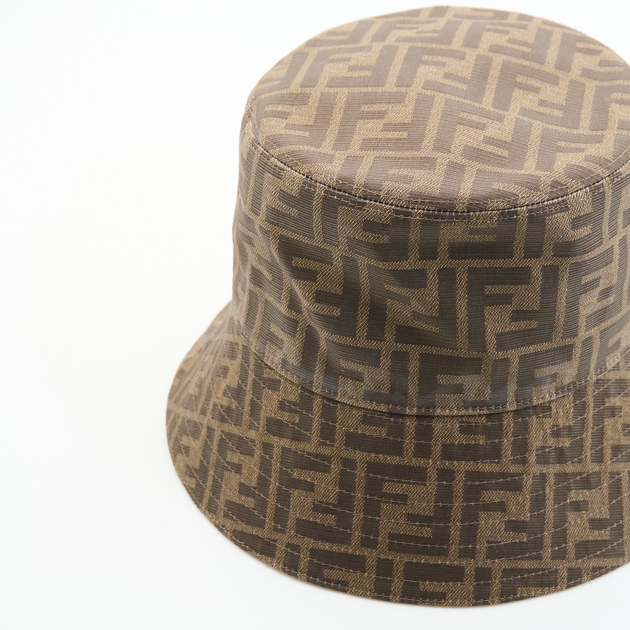 Fendi Canvas Bucket Hat in Brown Monogram