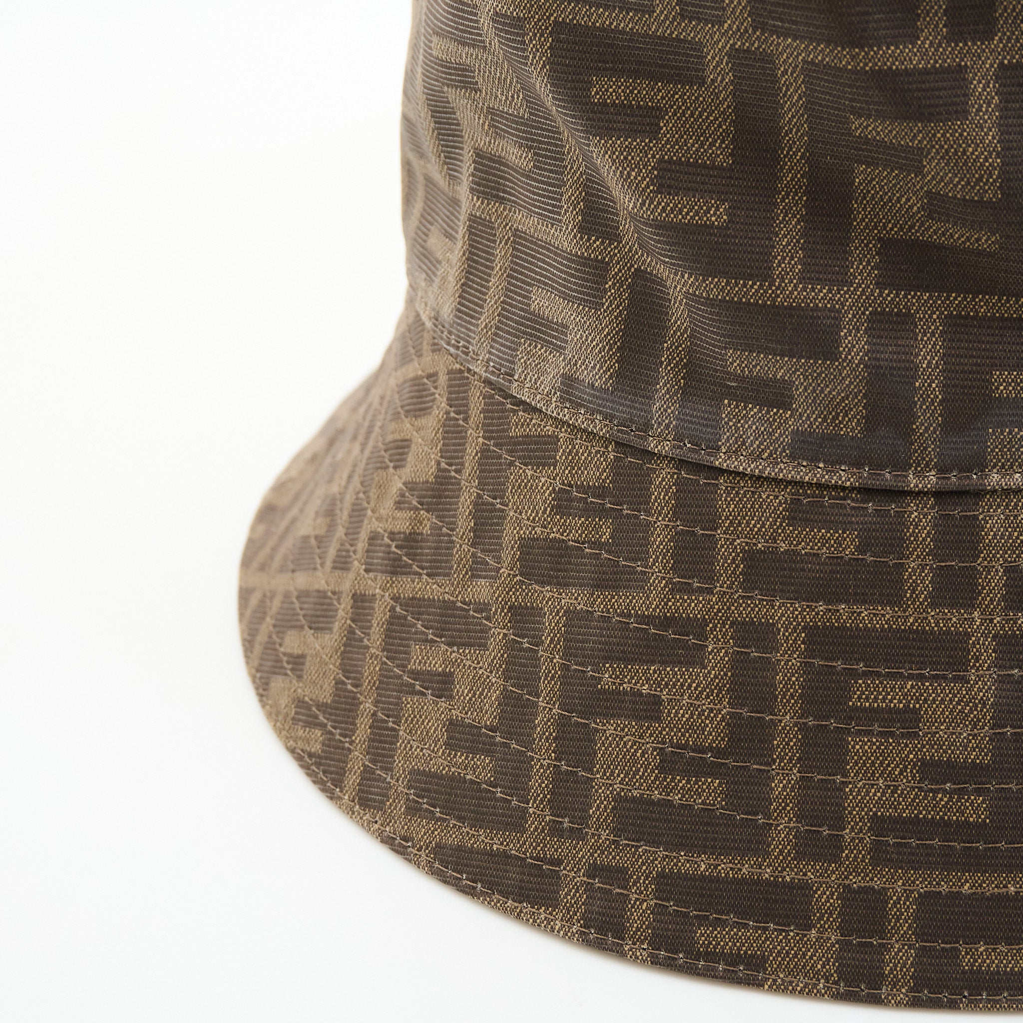 Fendi Canvas Bucket Hat in Brown Monogram