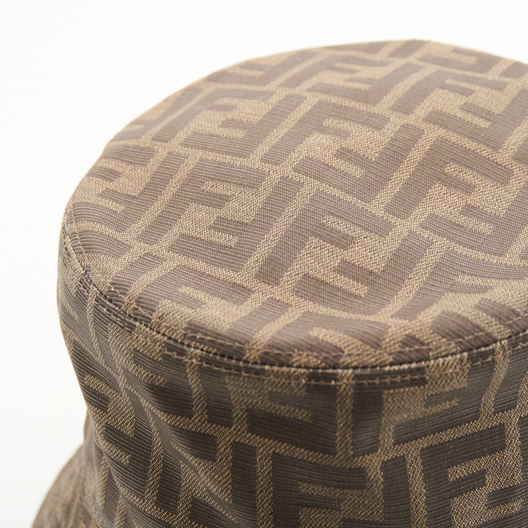 Fendi Canvas Bucket Hat in Brown Monogram