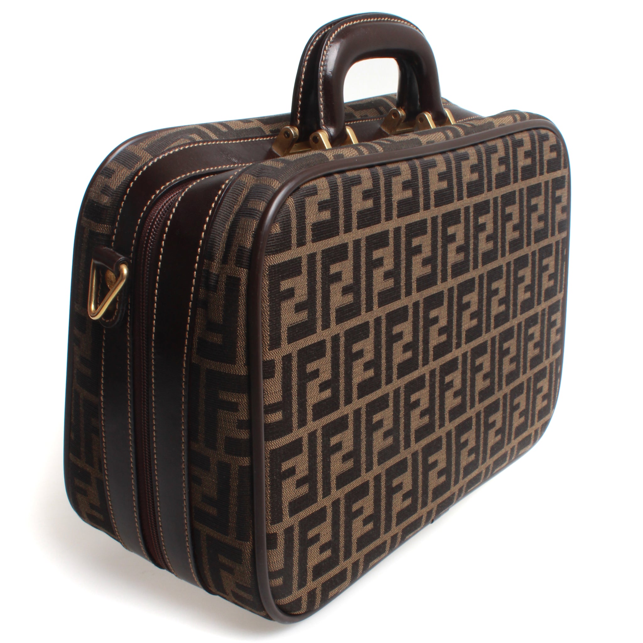 Fendi Canvas Laptop Bag in Brown Monogram