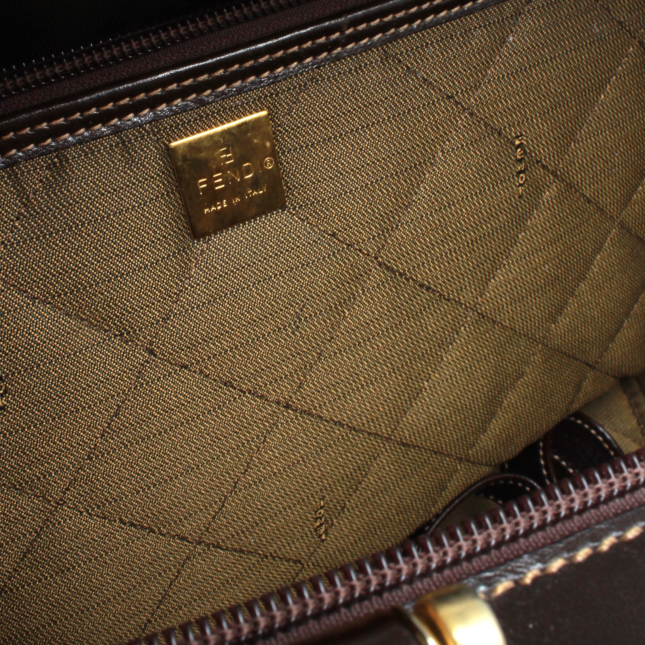 Fendi Canvas Laptop Bag in Brown Monogram