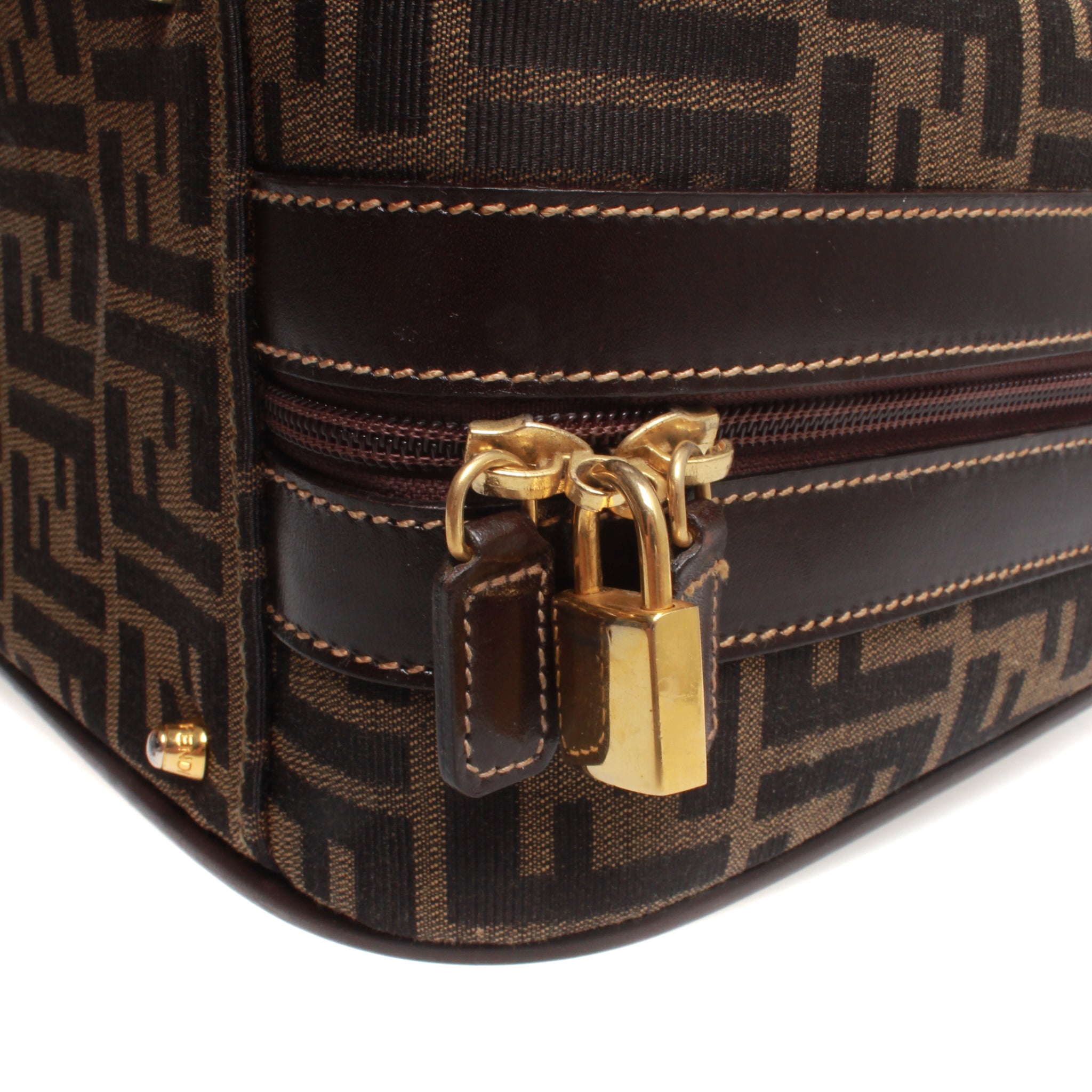 Fendi Canvas Laptop Bag in Brown Monogram