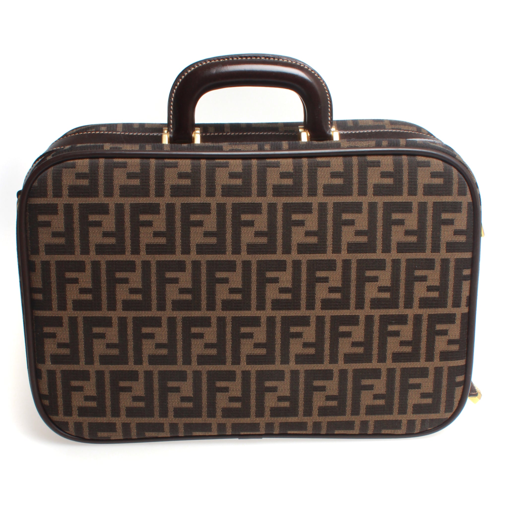 Fendi Canvas Laptop Bag in Brown Monogram