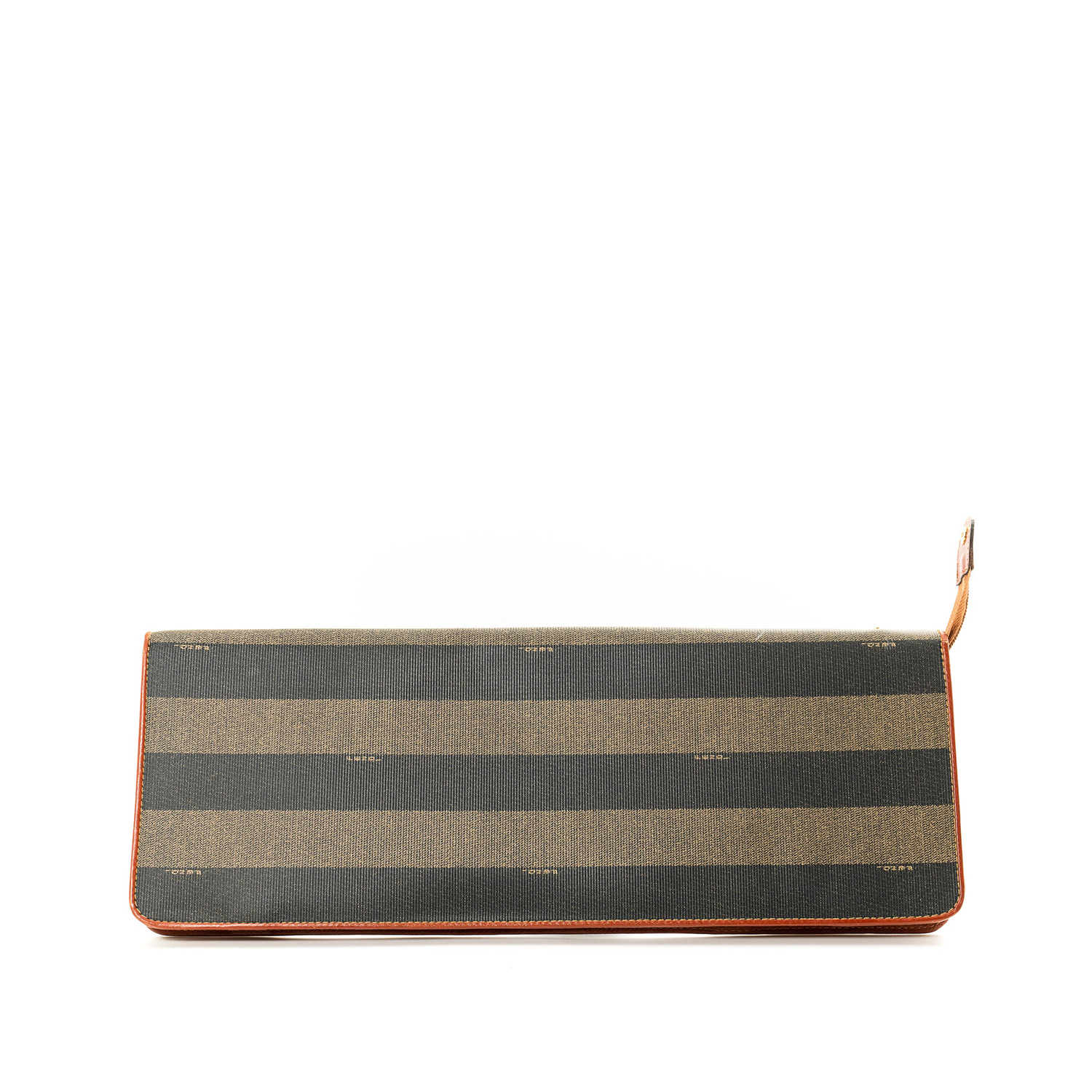 Fendi Canvas Zip Pouch in Brown GHW