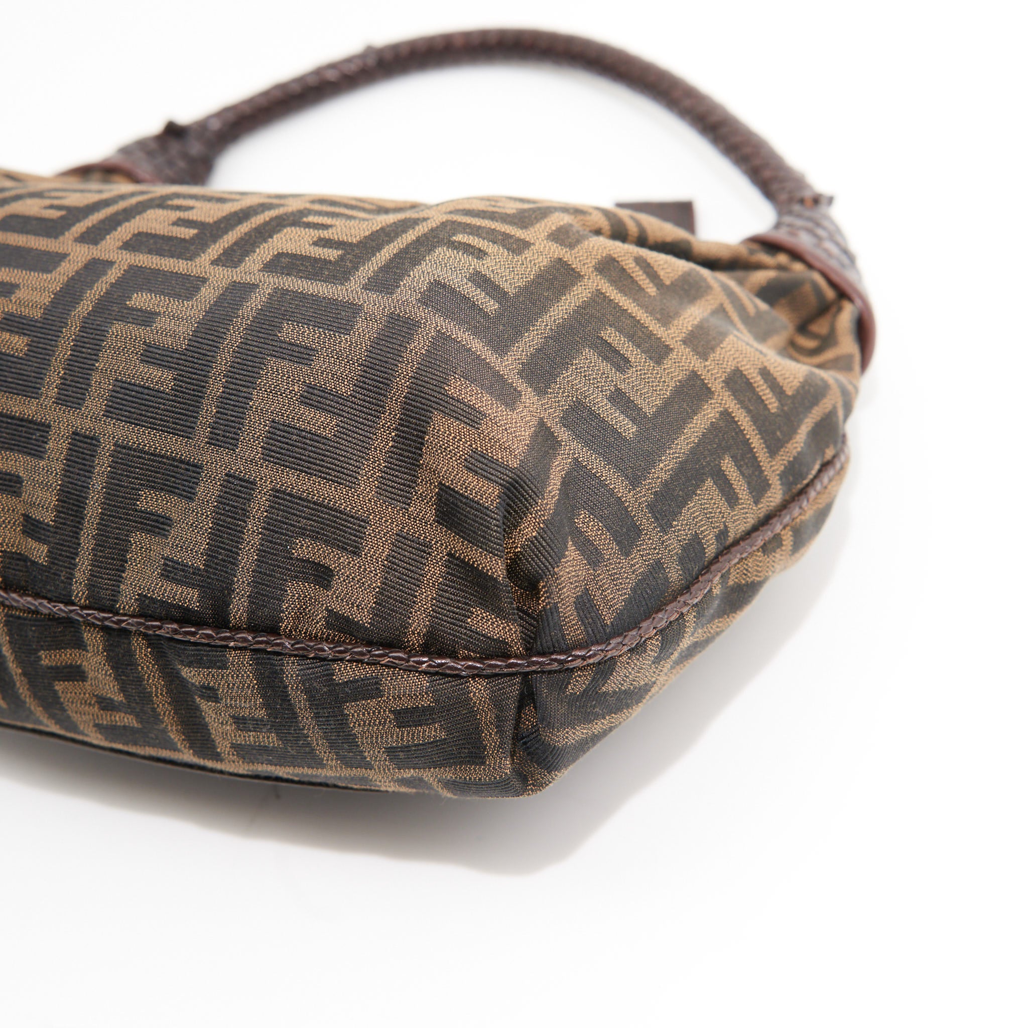 Fendi Canvas Zucca Hobo in Brown Monogram