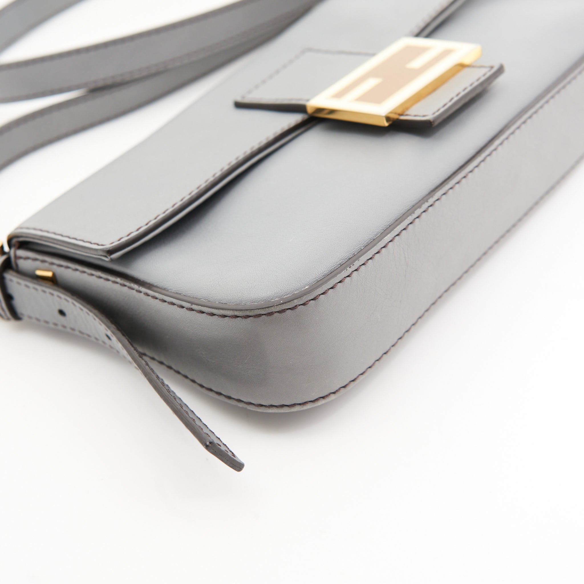 Fendi Leather Baguette in Grey