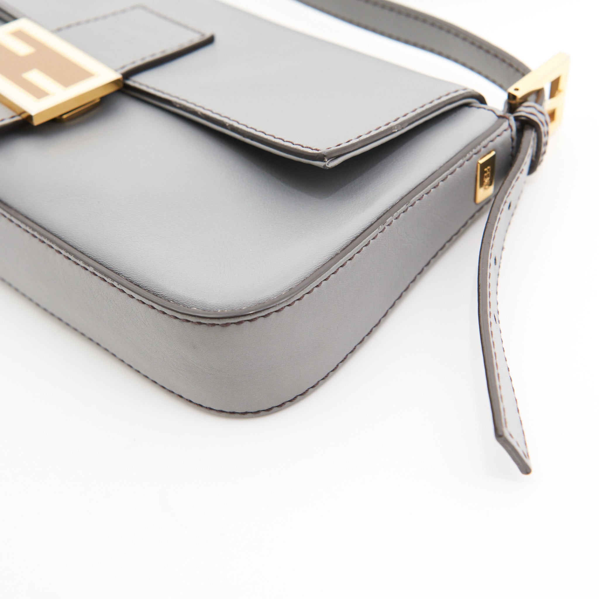 Fendi Leather Baguette in Grey