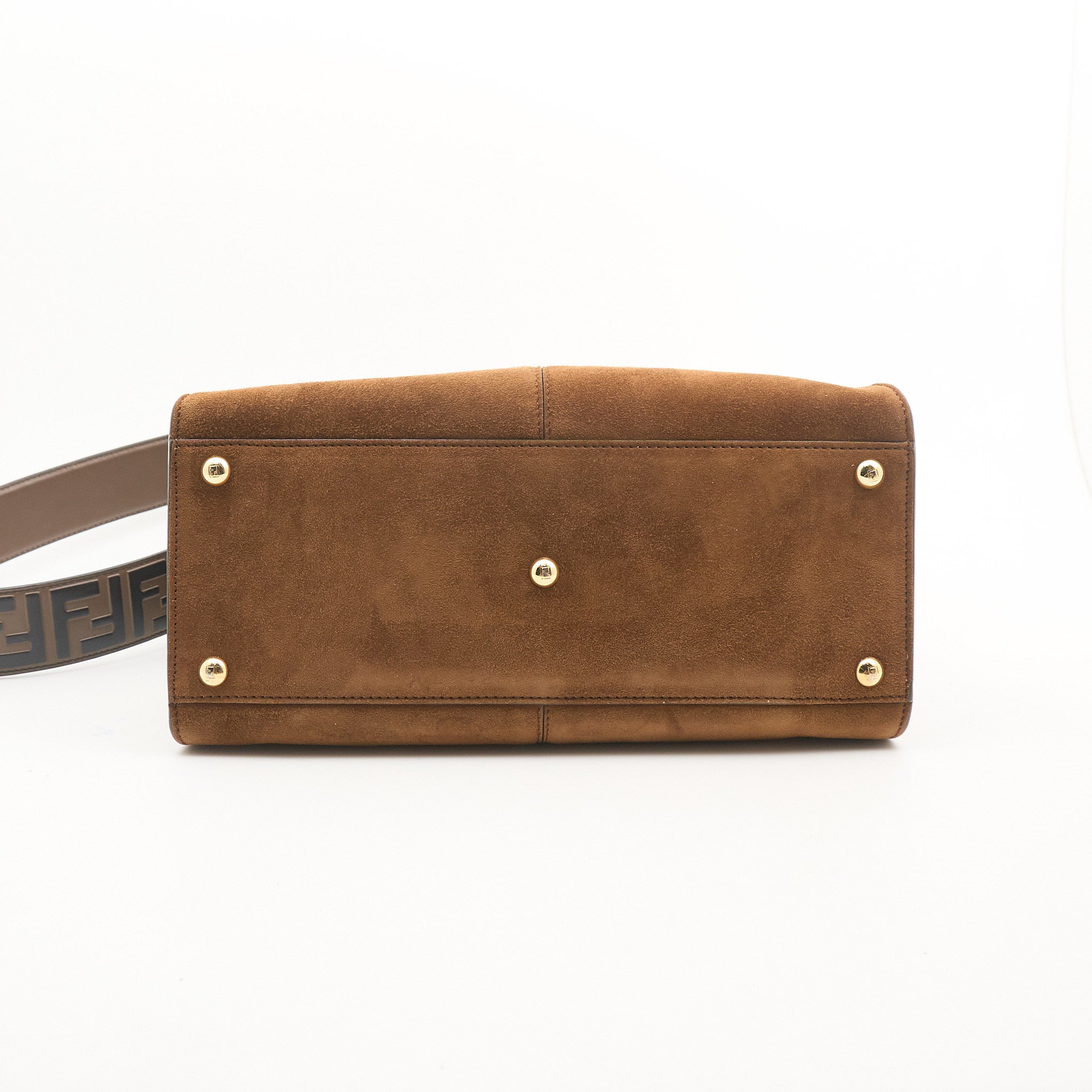 Fendi Peekaboo Tan Suede Leather