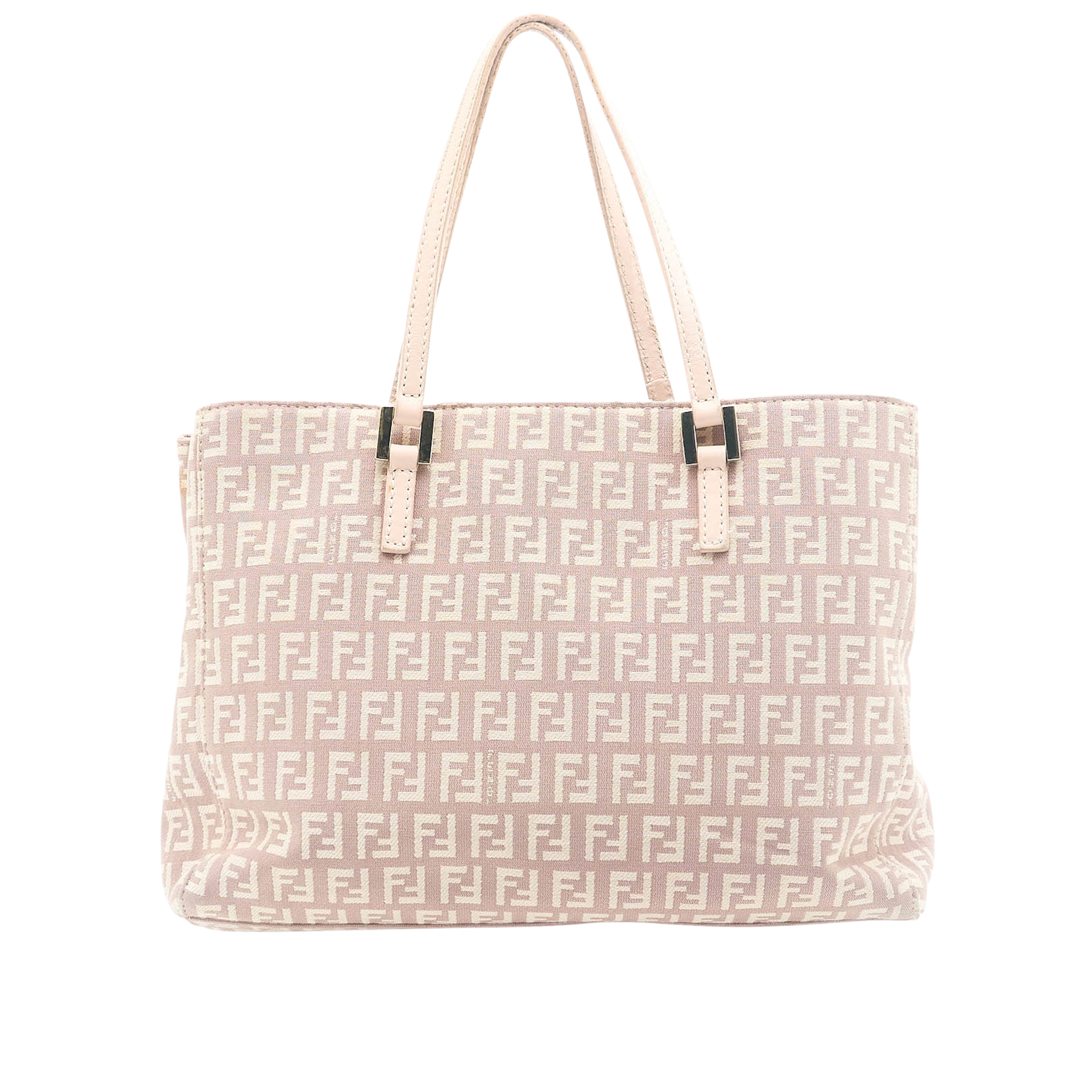 Fendi Pink Tan Zucca Tote Bag