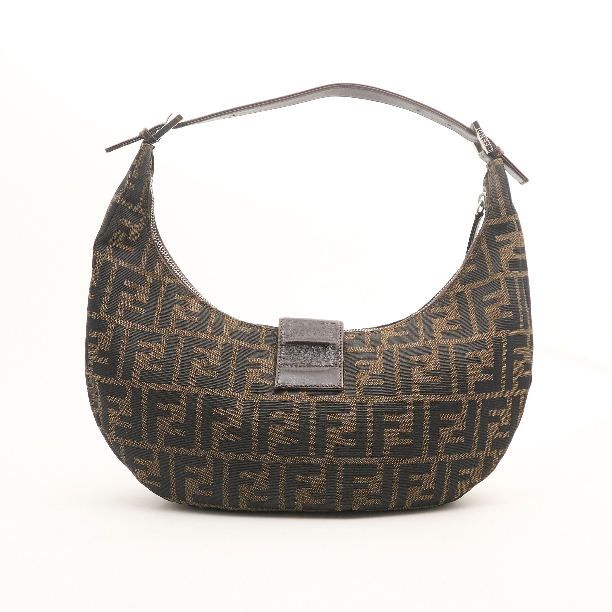 Fendi Zucca Croissant Hobo Bag