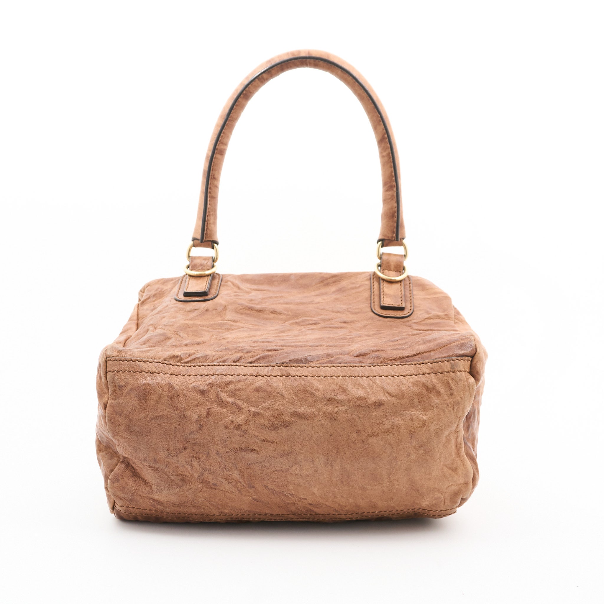 Givenchy Small Pandora Crinkled Tan Leather Bag