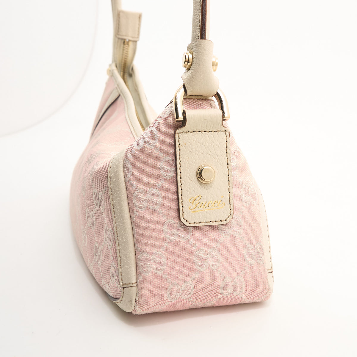 Gucci Pink GG Abbey D Ring Shoulder Bag