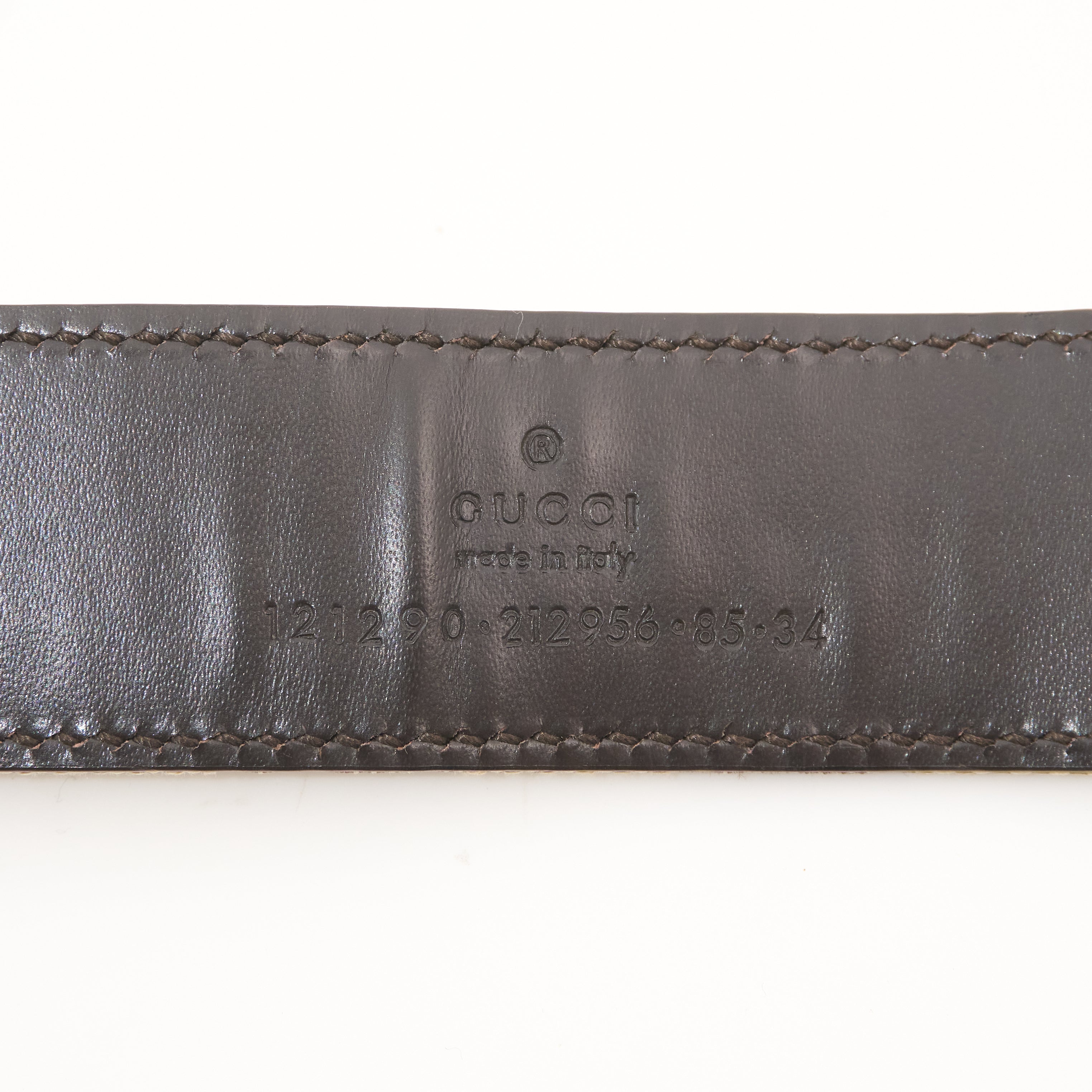 Gucci GG Supreme Tan Leather Belt