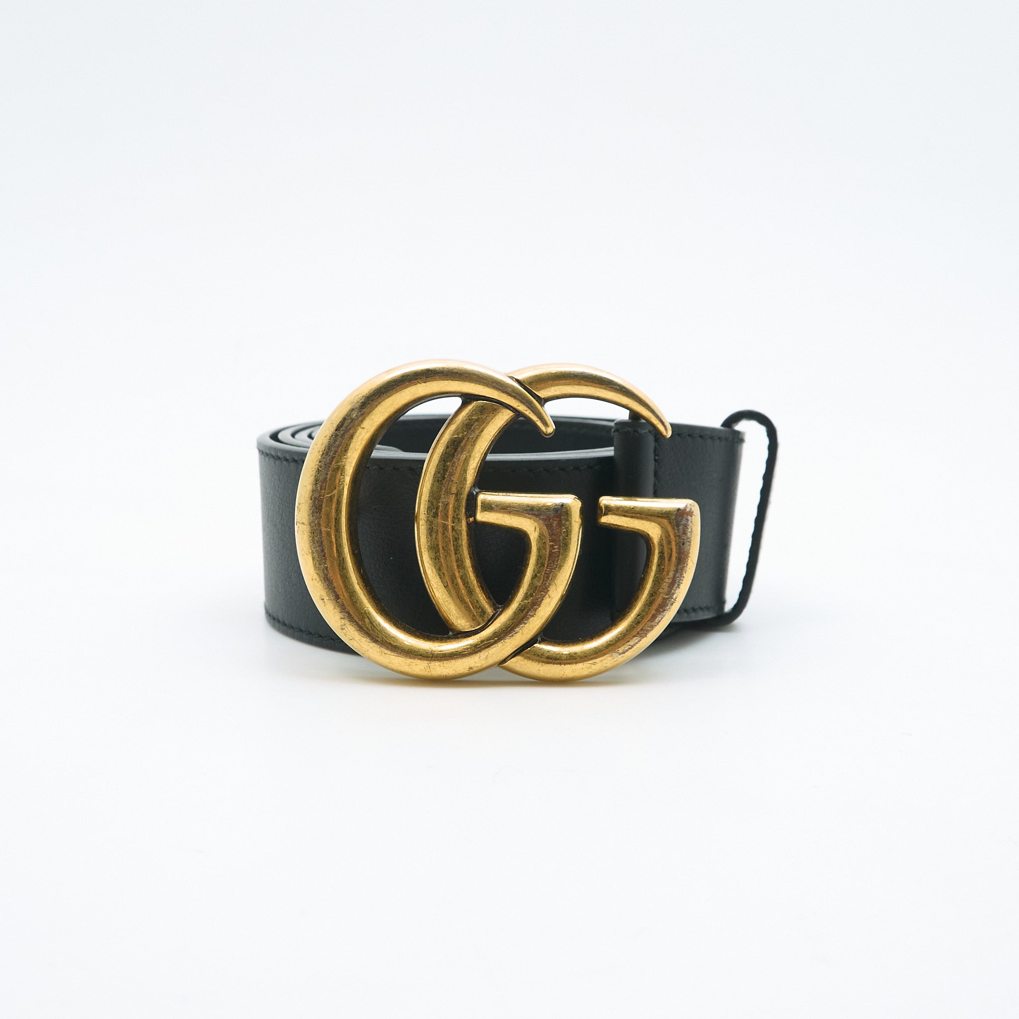 Gucci GG Black Leather Belt