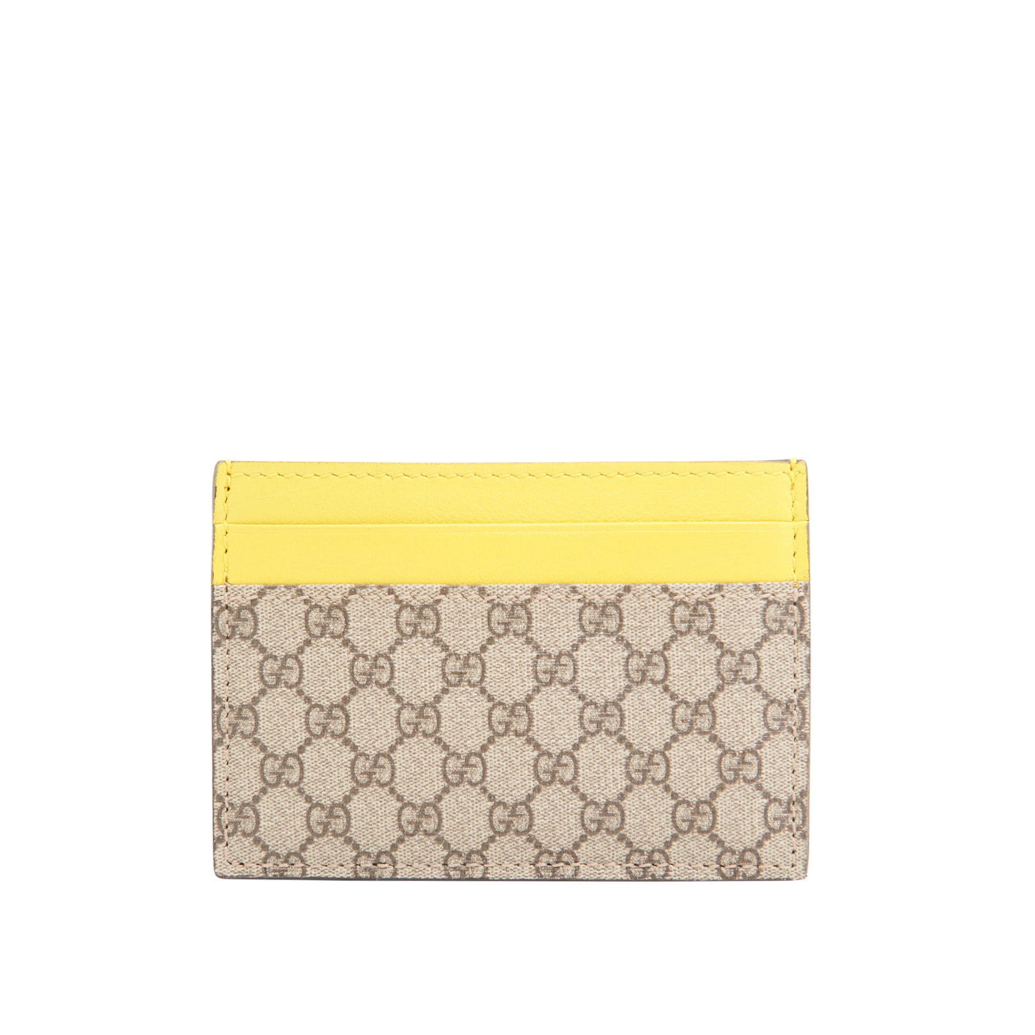 Gucci Canvas Card Wallet in Yellow