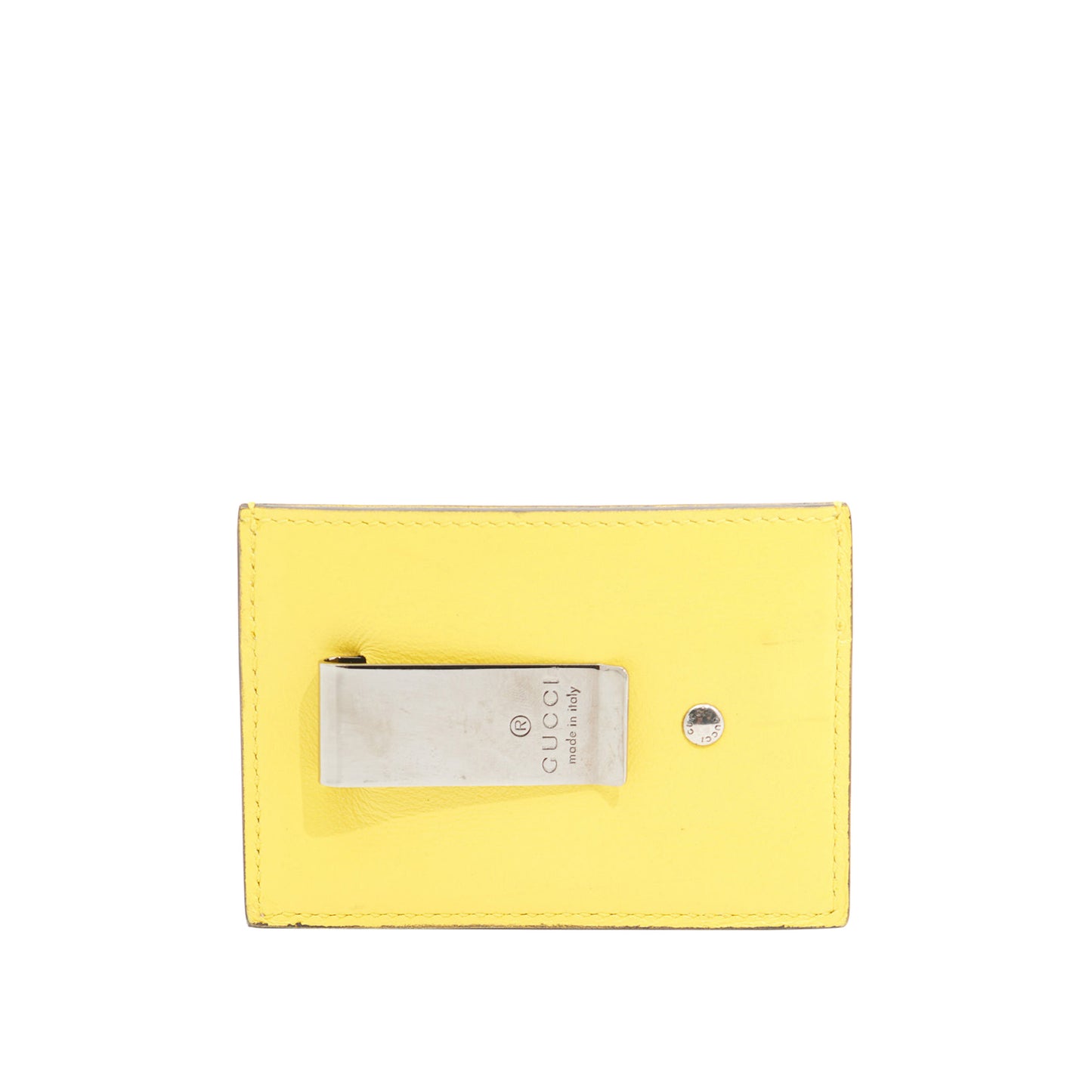 Gucci Canvas Card Wallet in Yellow