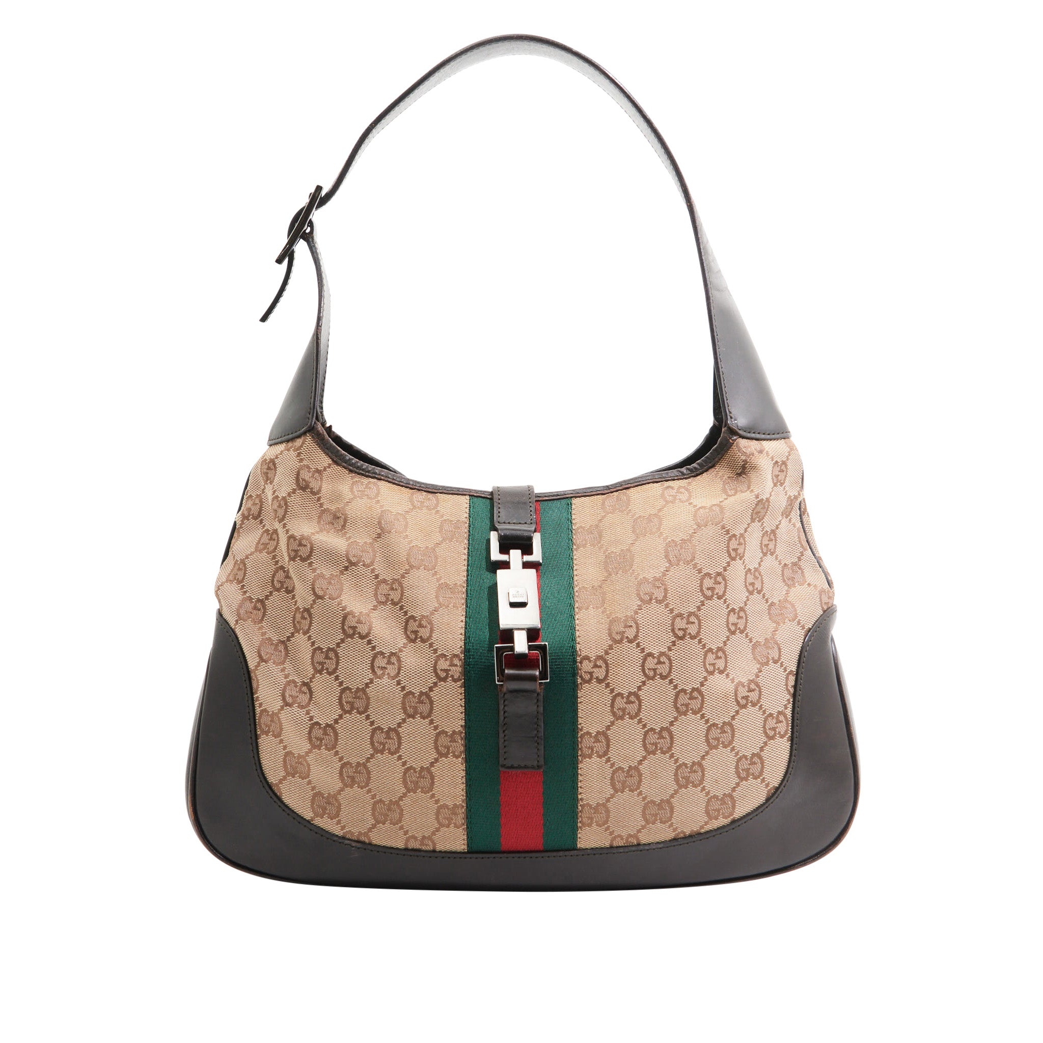 Gucci Canvas Jackie-O in Brown Gucci Monogram SHW