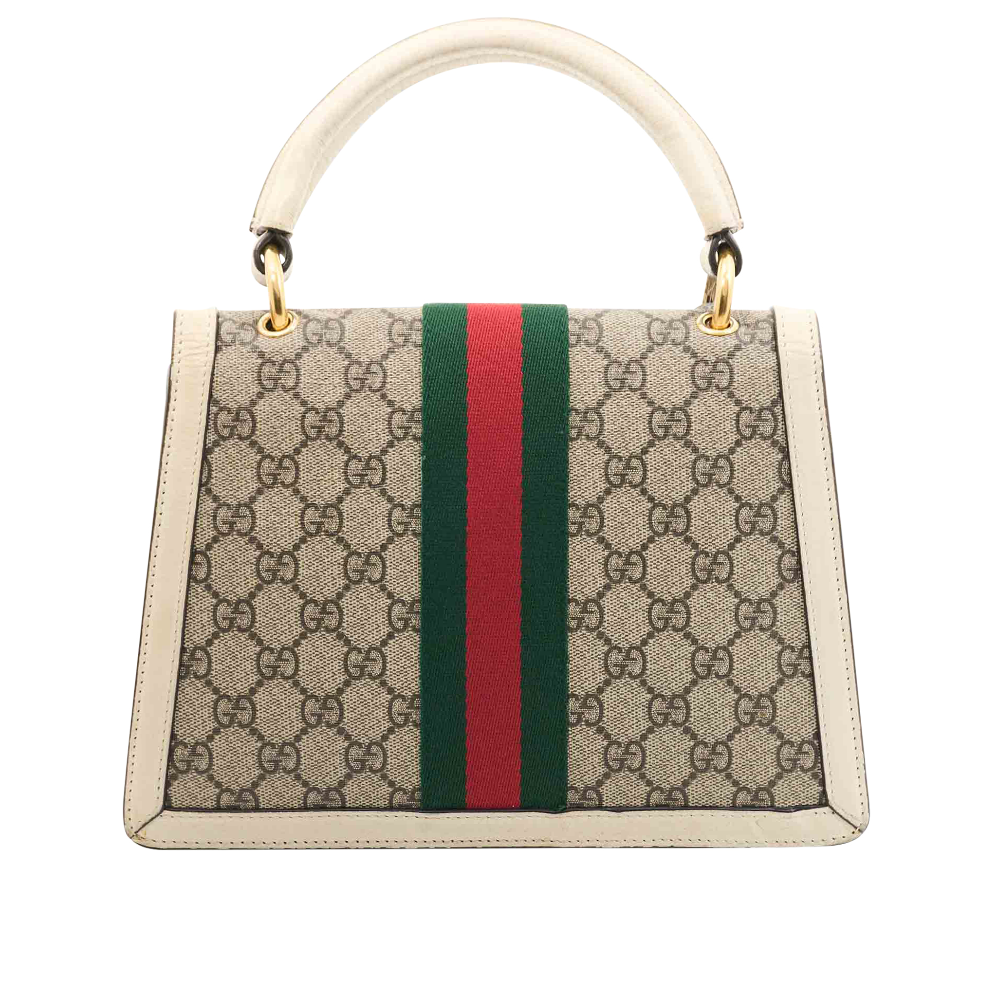 Gucci Canvas Queen Margaret Handle in GG Supreme Canvas with White Trim