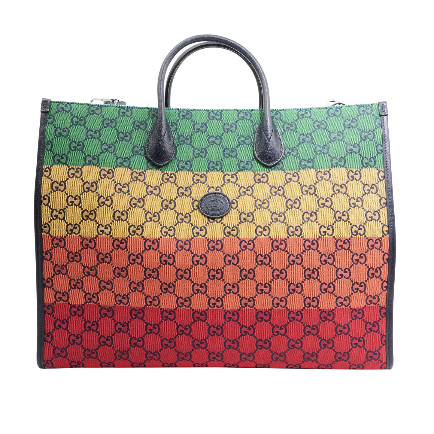 Gucci Canvas Rainbow GG Large Tote in Rainbow Monogram