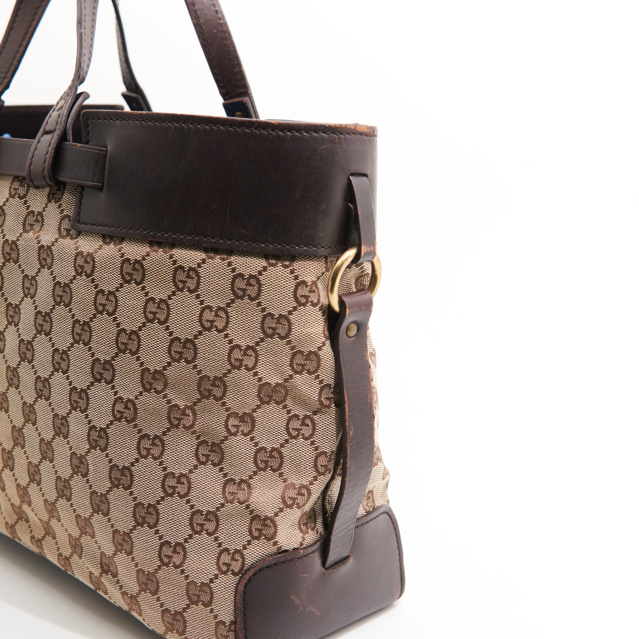 Gucci Canvas Tote in Brown Monogram GHW