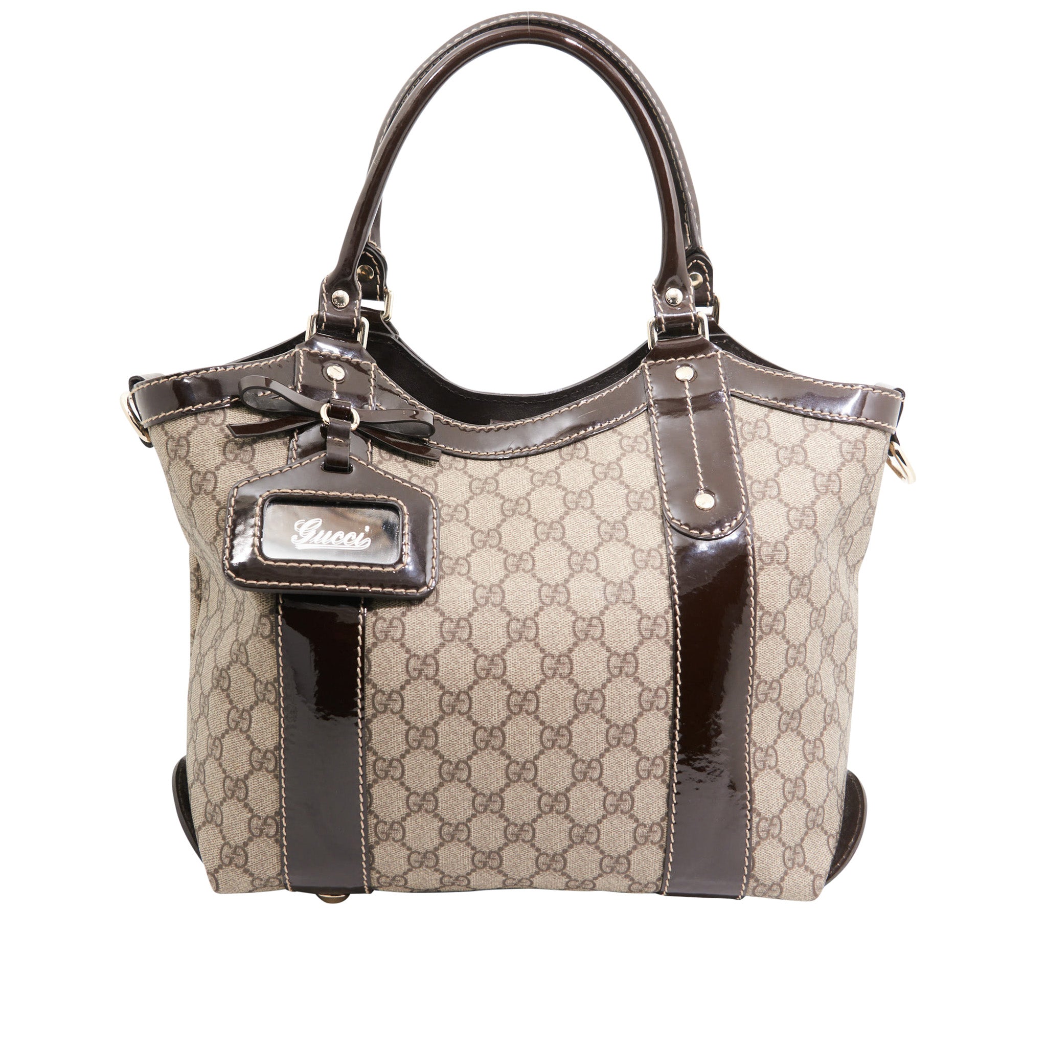 Gucci Canvas Vanity Tote in Brown Gucci Monogram SHW