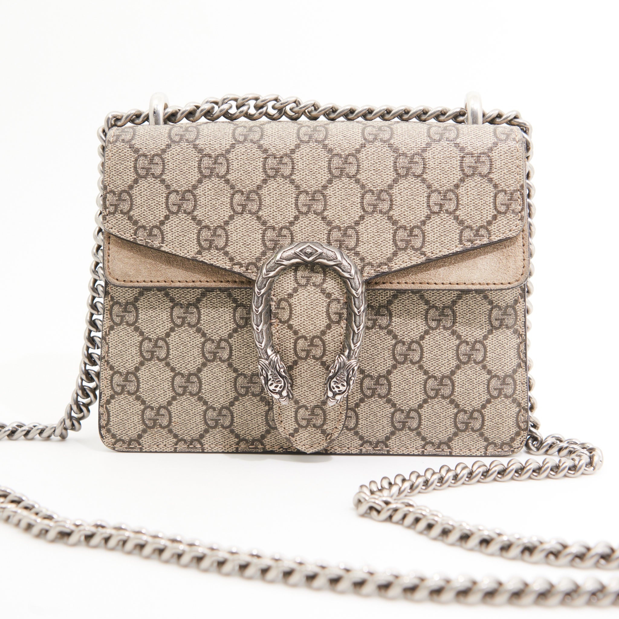 Gucci Canvas Dionysus GG Small in Brown Monogram SHW