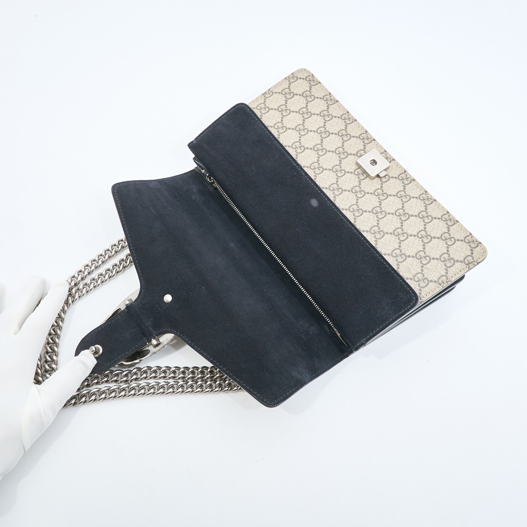 Gucci Dionysus Medium Black Suede Shoulder Bag