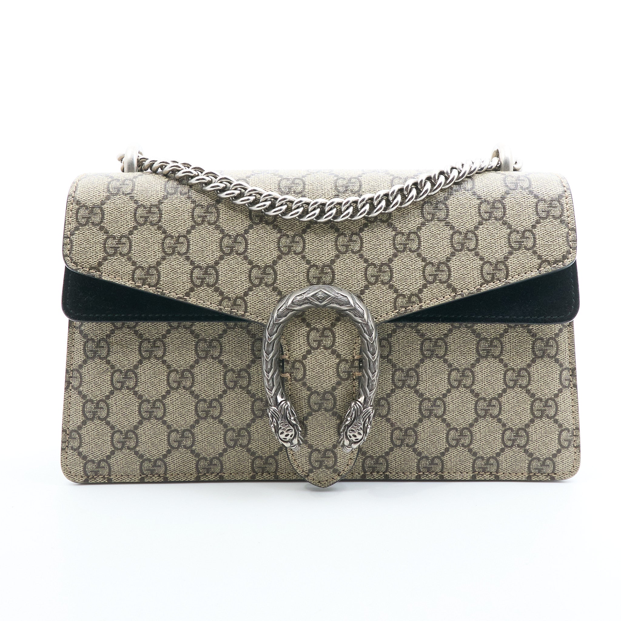 Gucci Dionysus Medium Black Suede Shoulder Bag