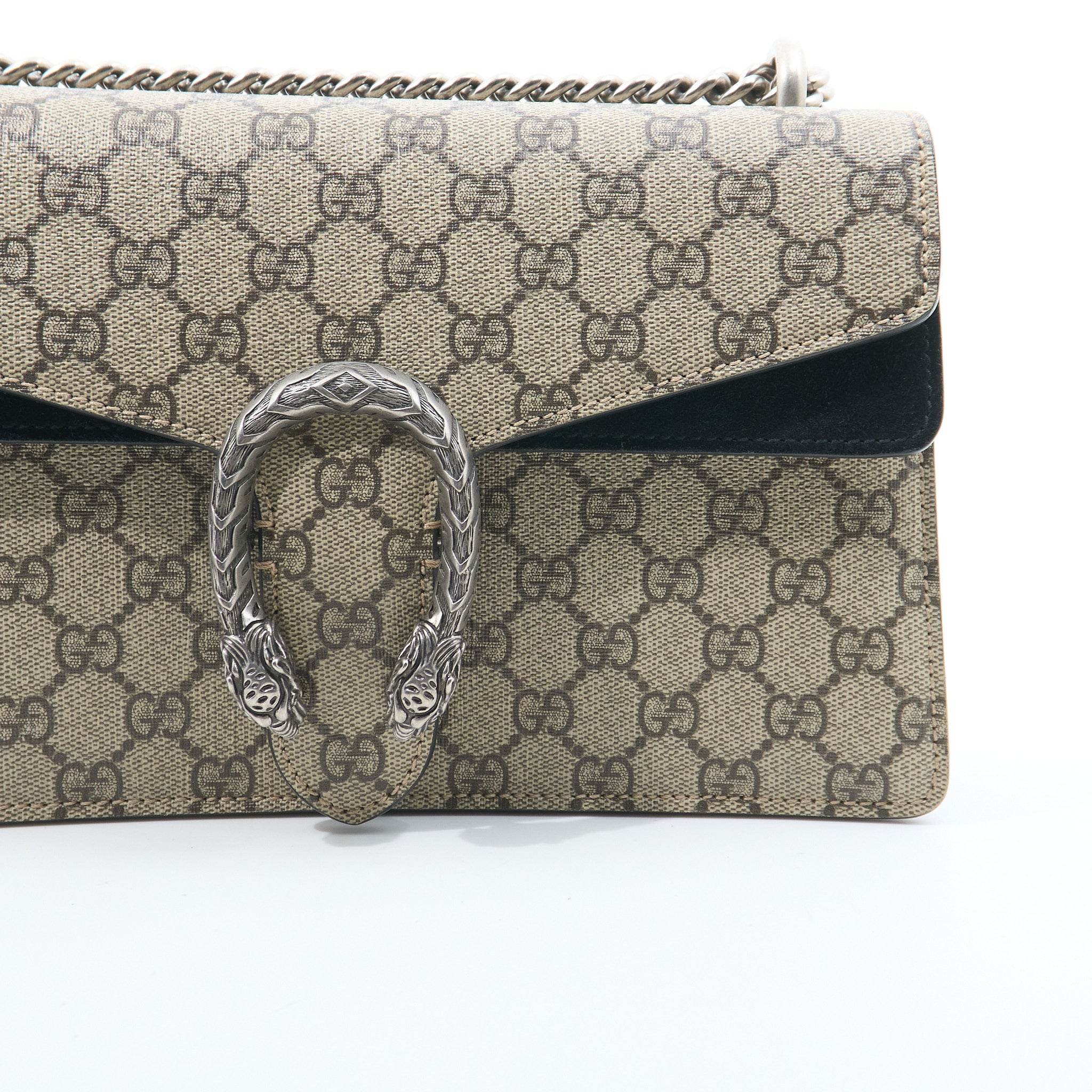 Gucci Dionysus Medium Black Suede Shoulder Bag