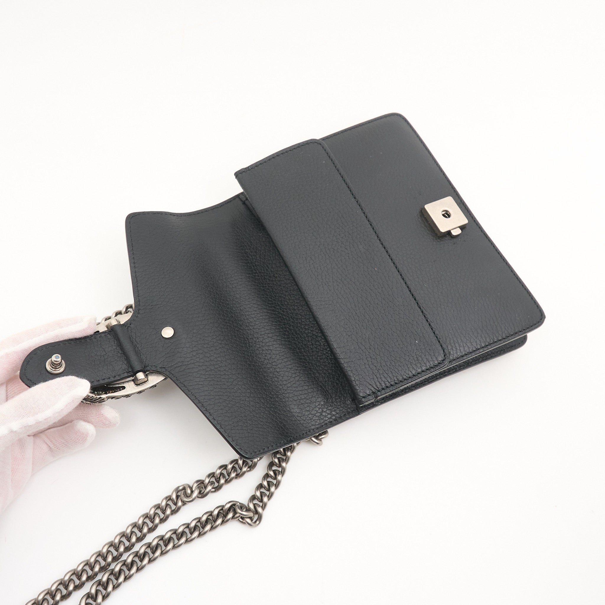 Gucci Dionysus Small Black Leather Bag