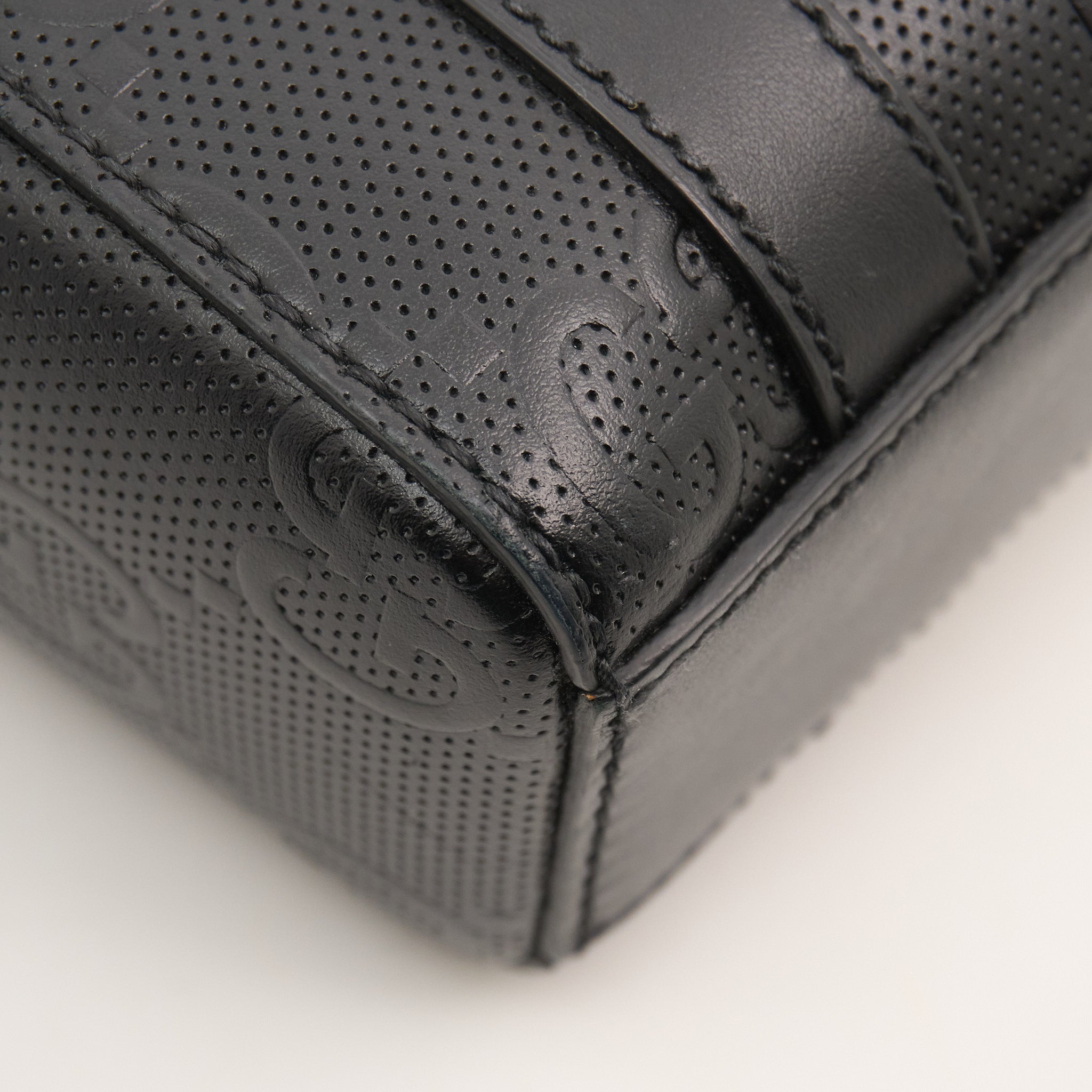 Gucci GG Embossed Tote in Black Leather